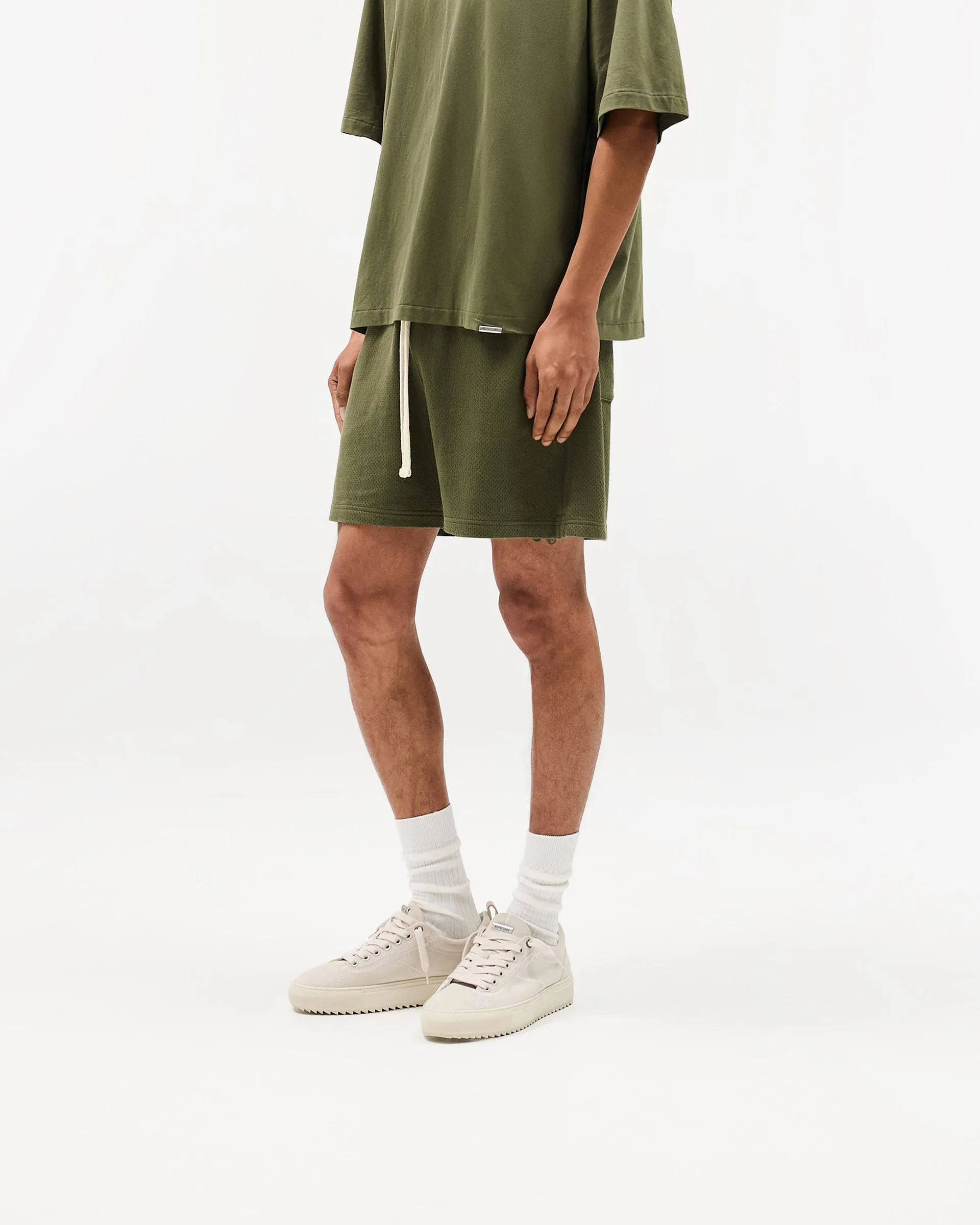 Initial Mesh Shorts - Army Green AntiOdorTreatment