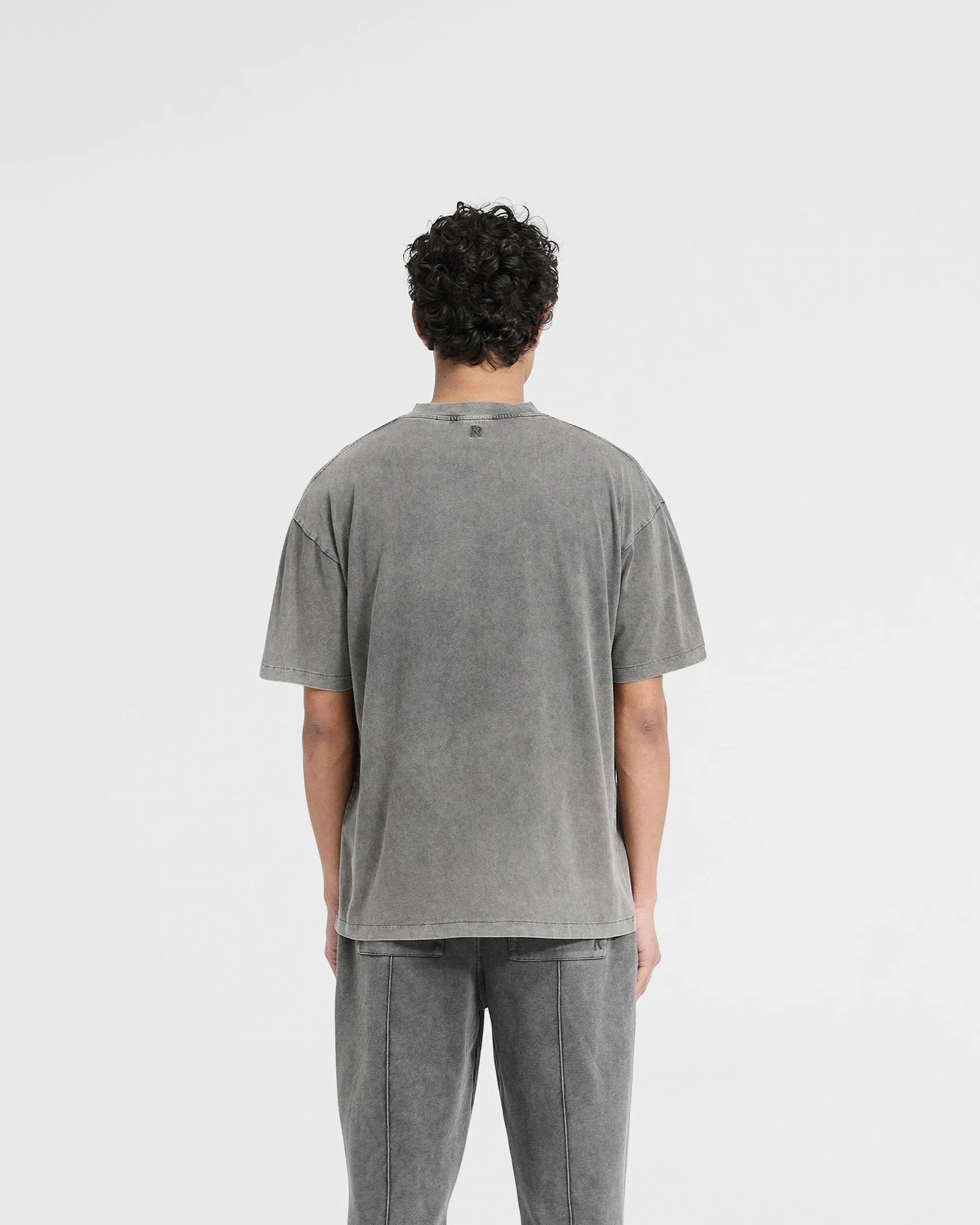 Initial Oversized T-Shirt - Vintage Grey Quality Layer Roomy Design