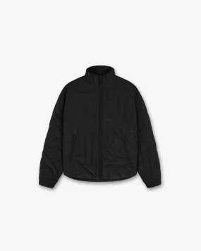 Initial Puffer Jacket - Black Ergonomic Drape