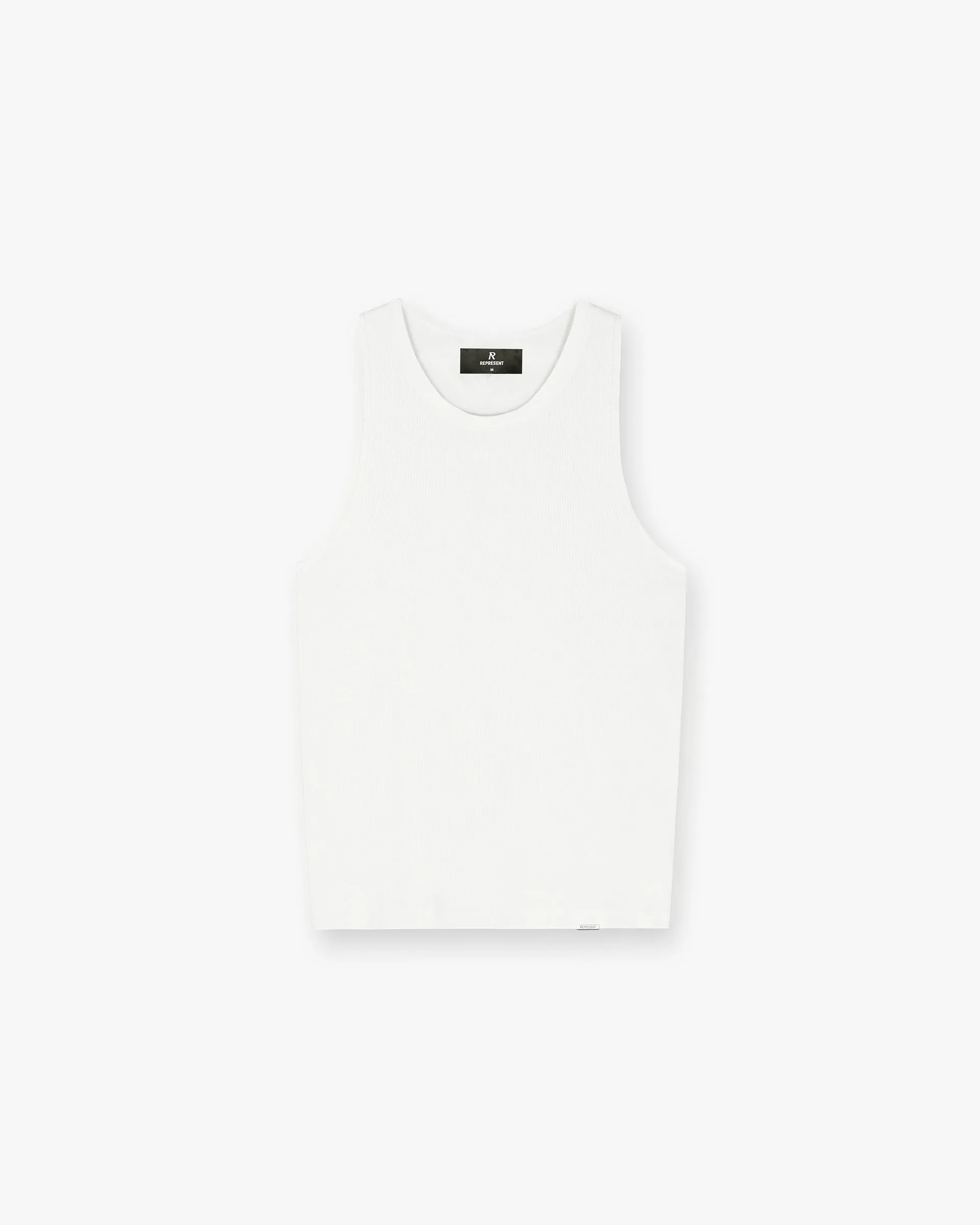 light layering Fresh Vibes Initial Rib Vest - Flat White