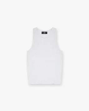Initial Rib Vest - Ice Grey Marl Active Layering Roomy Fit