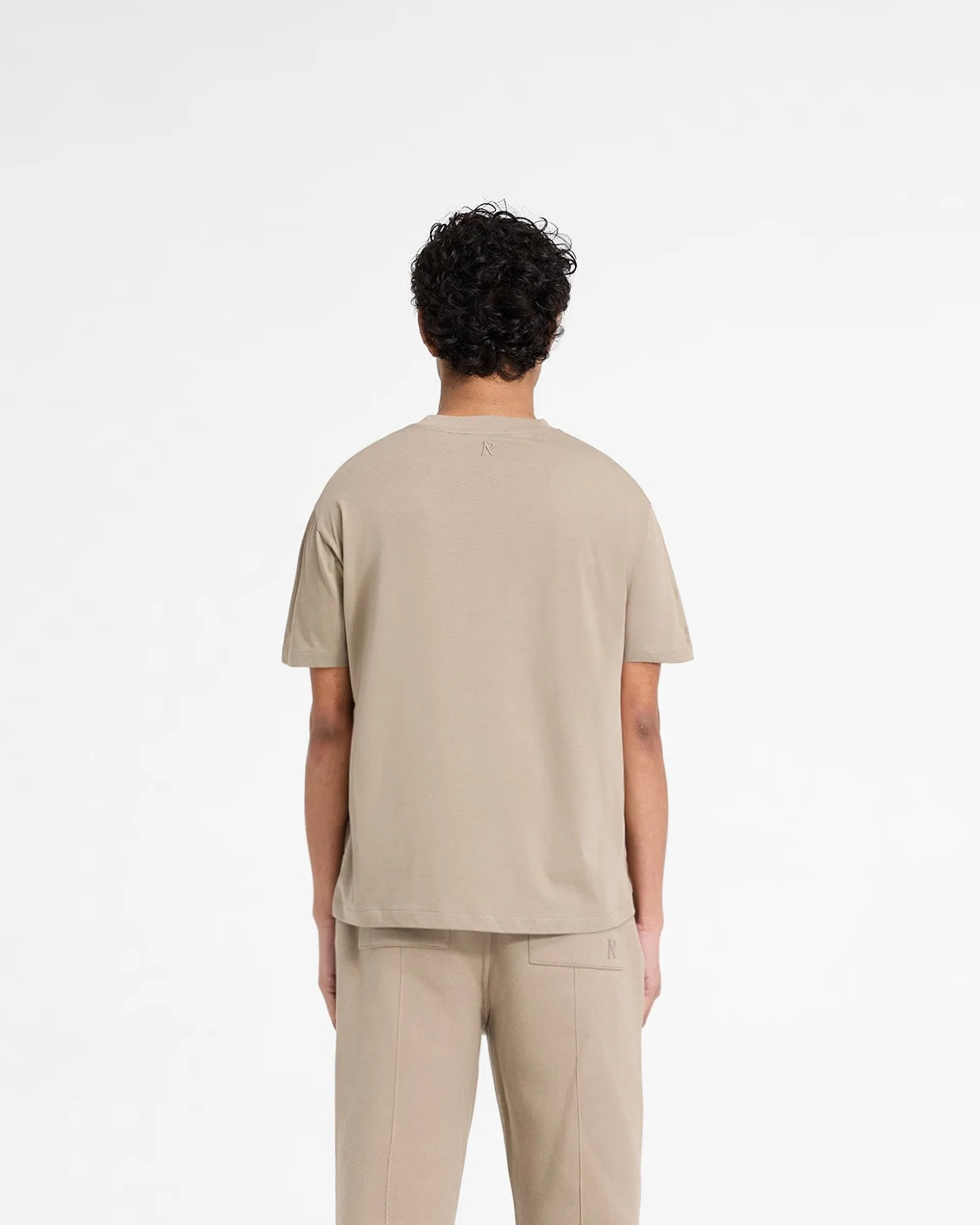 Initial T-Shirt - Dune Comfortable And Versatile Drop Shoulder Design
