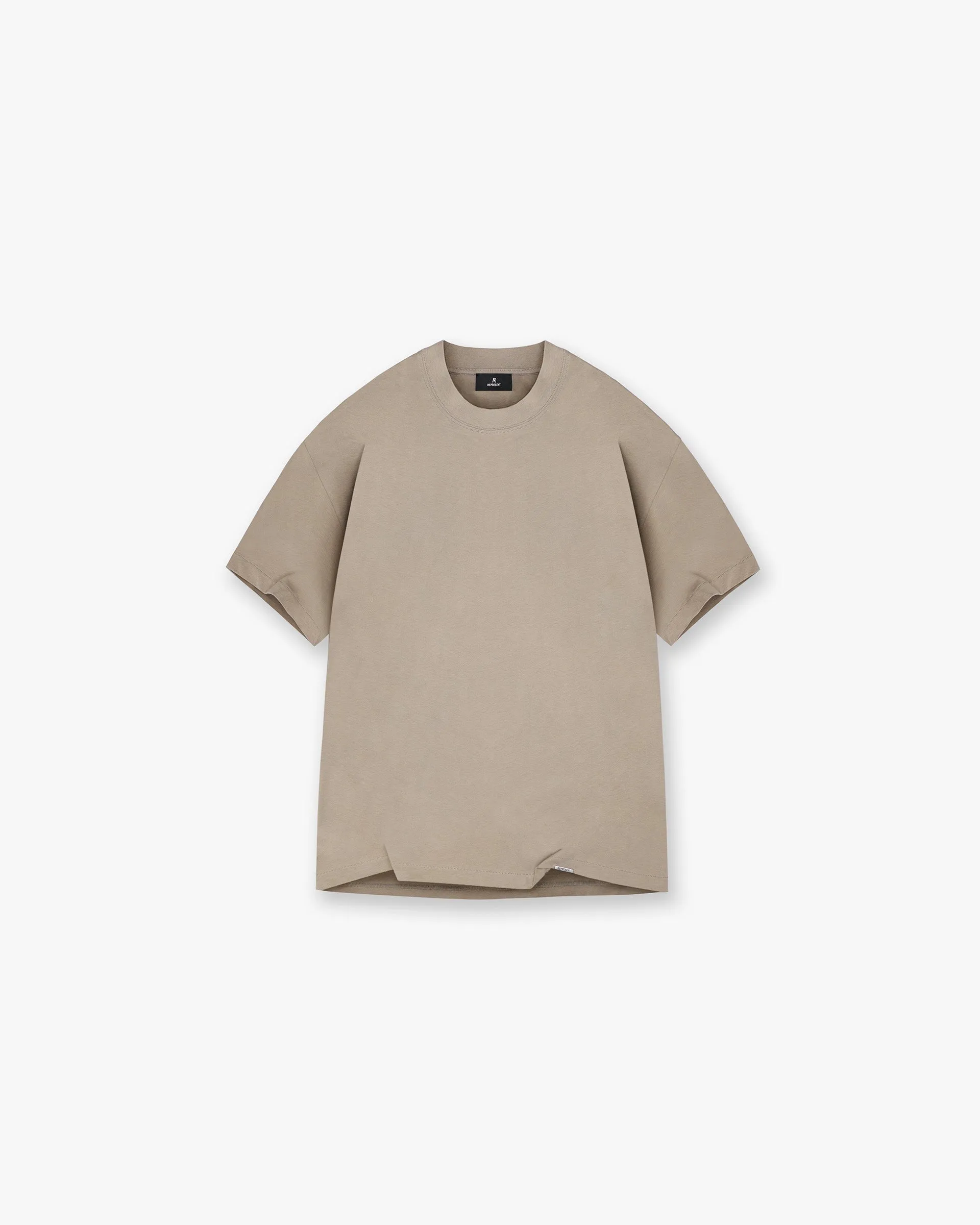 Sporty Comfort Fit Minimalist Wear Initial T-Shirt - Dune