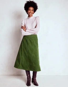 Smart Design Joy Cord Midi Skirt-Fern