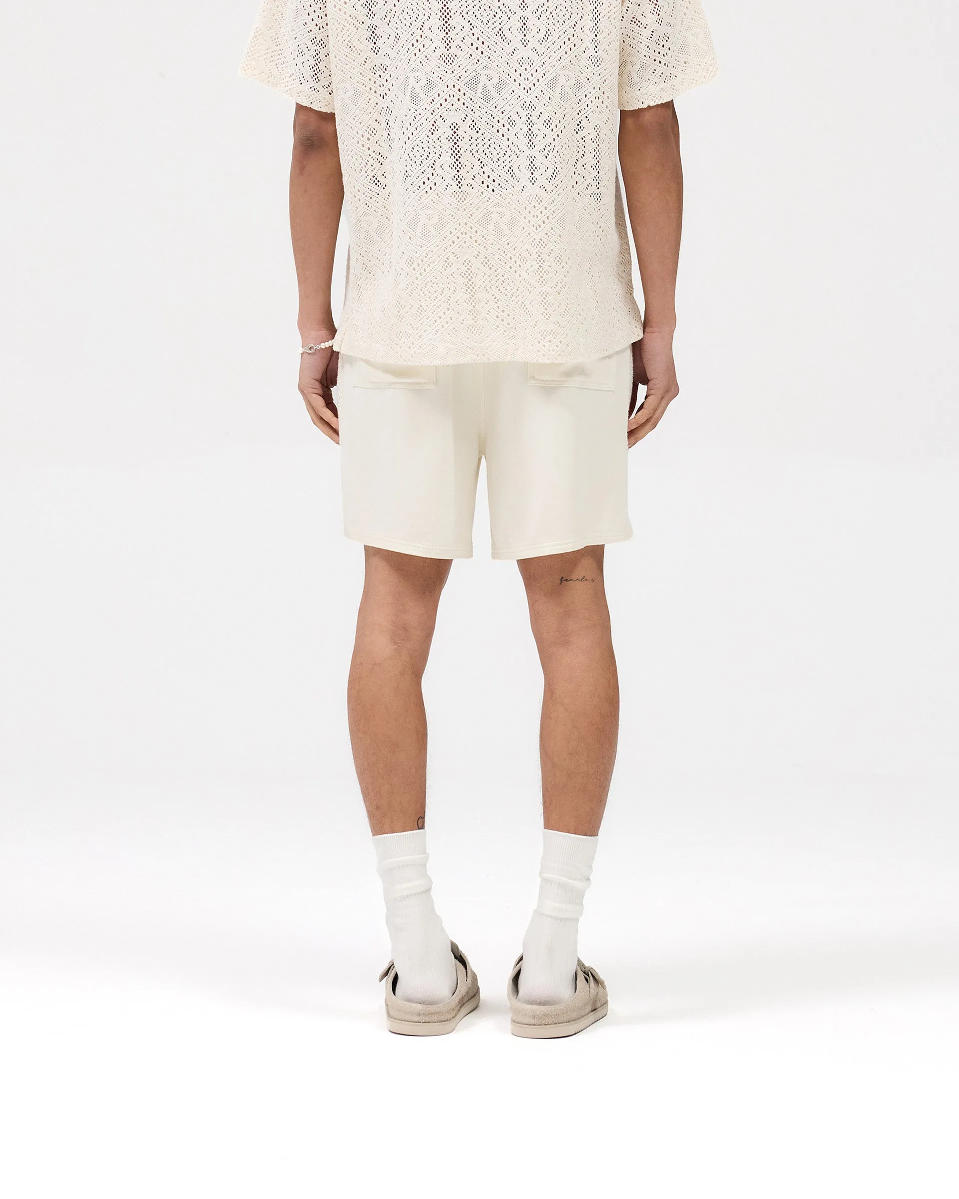 new semester Knitted Panel Short - Antique White