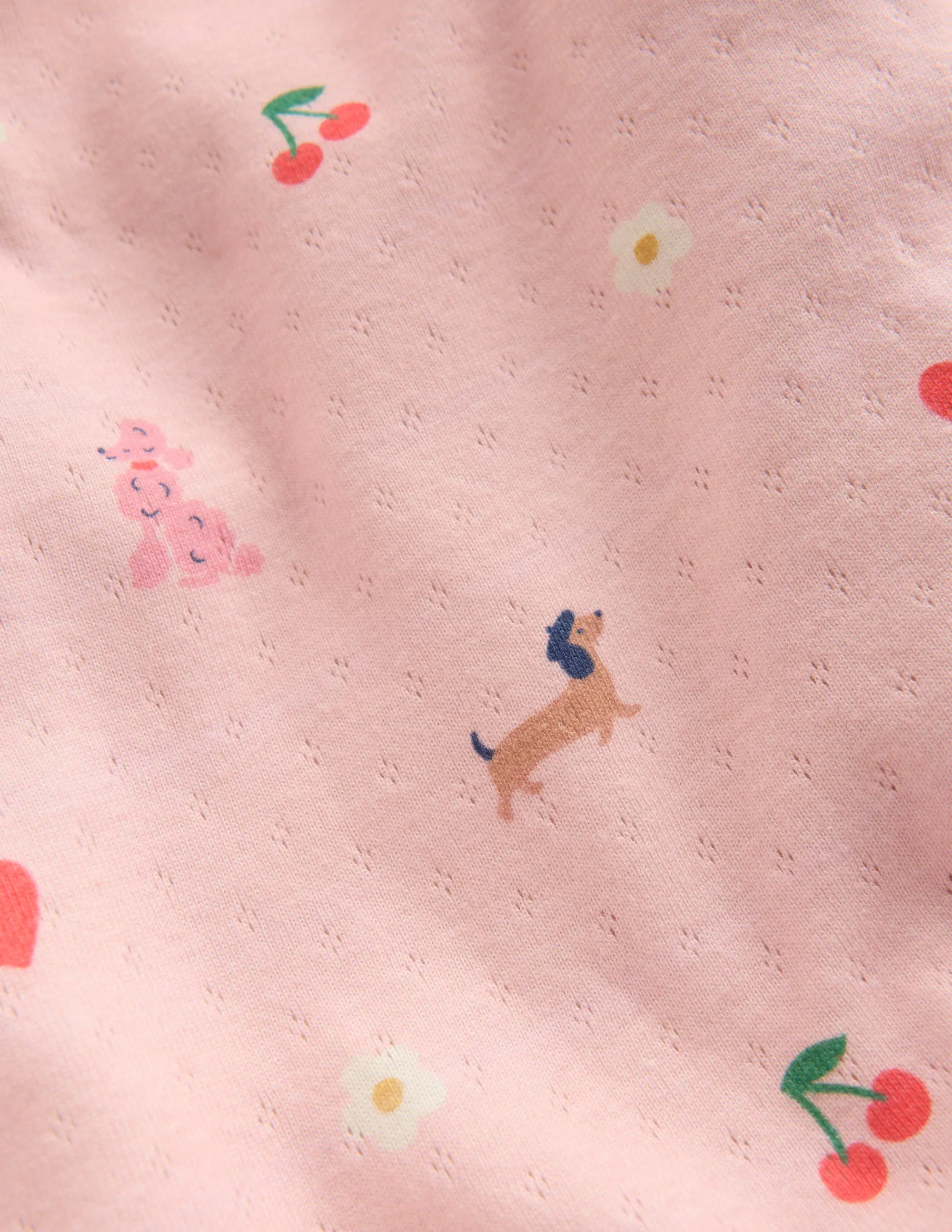 Summer Wardrobe Long Sleeve Pointelle Top-Chalk Pink Parisien