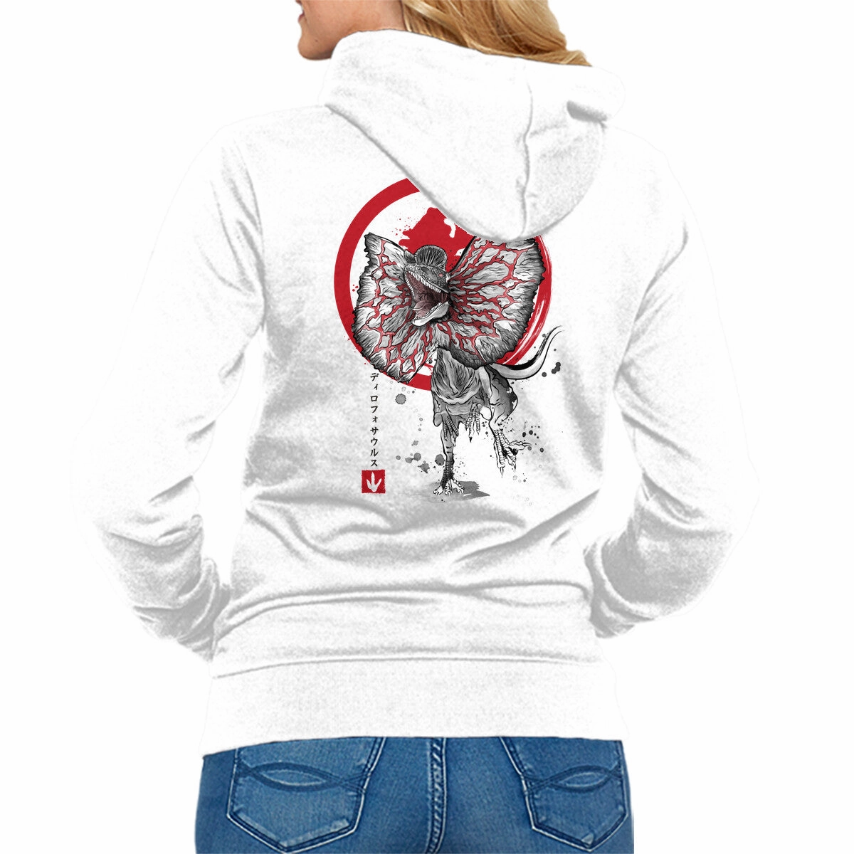 Dilophosaurus Sumi-E product mesh lining breathability