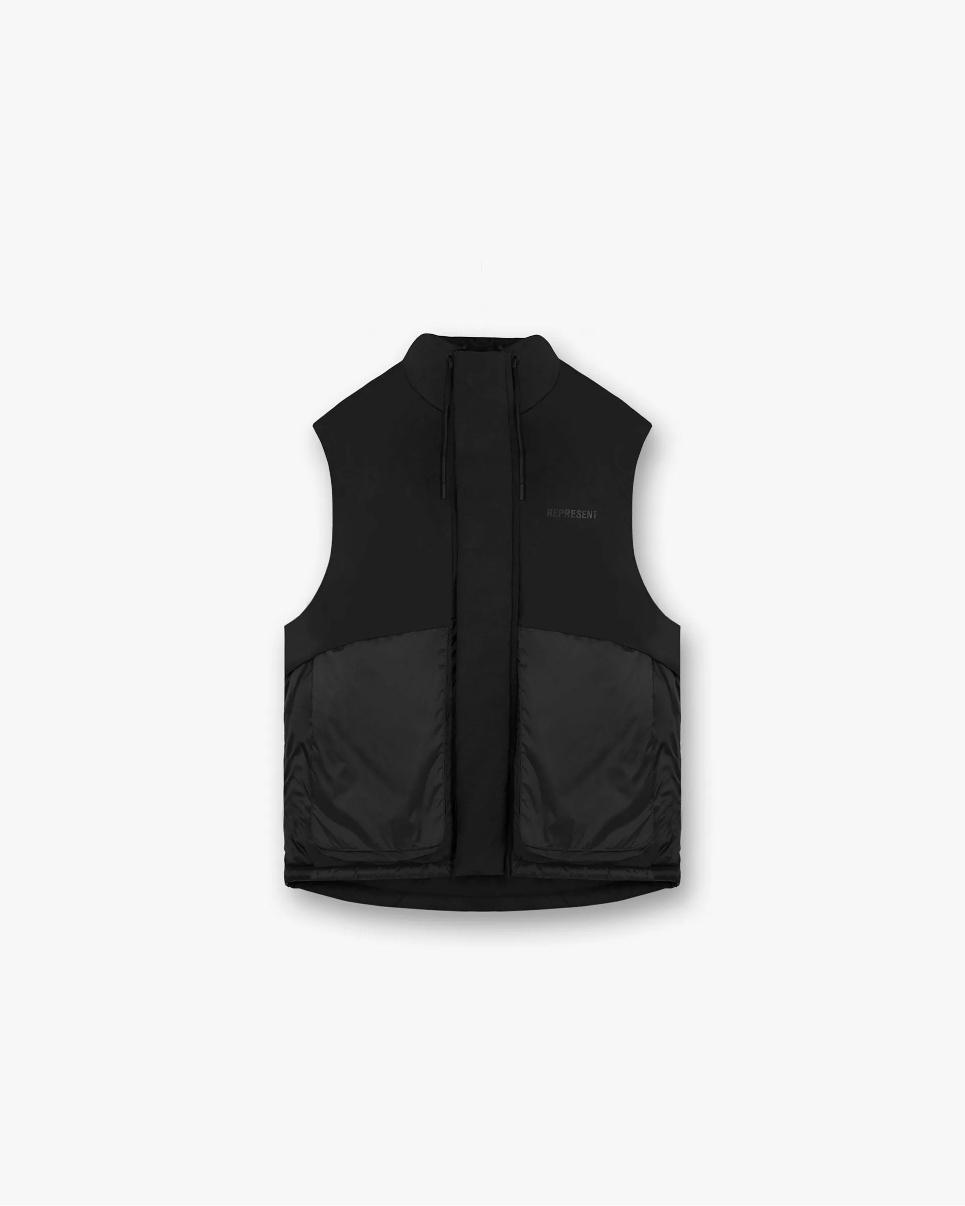 Chill Commute Fit Layered Puffer Gilet - Jet Black