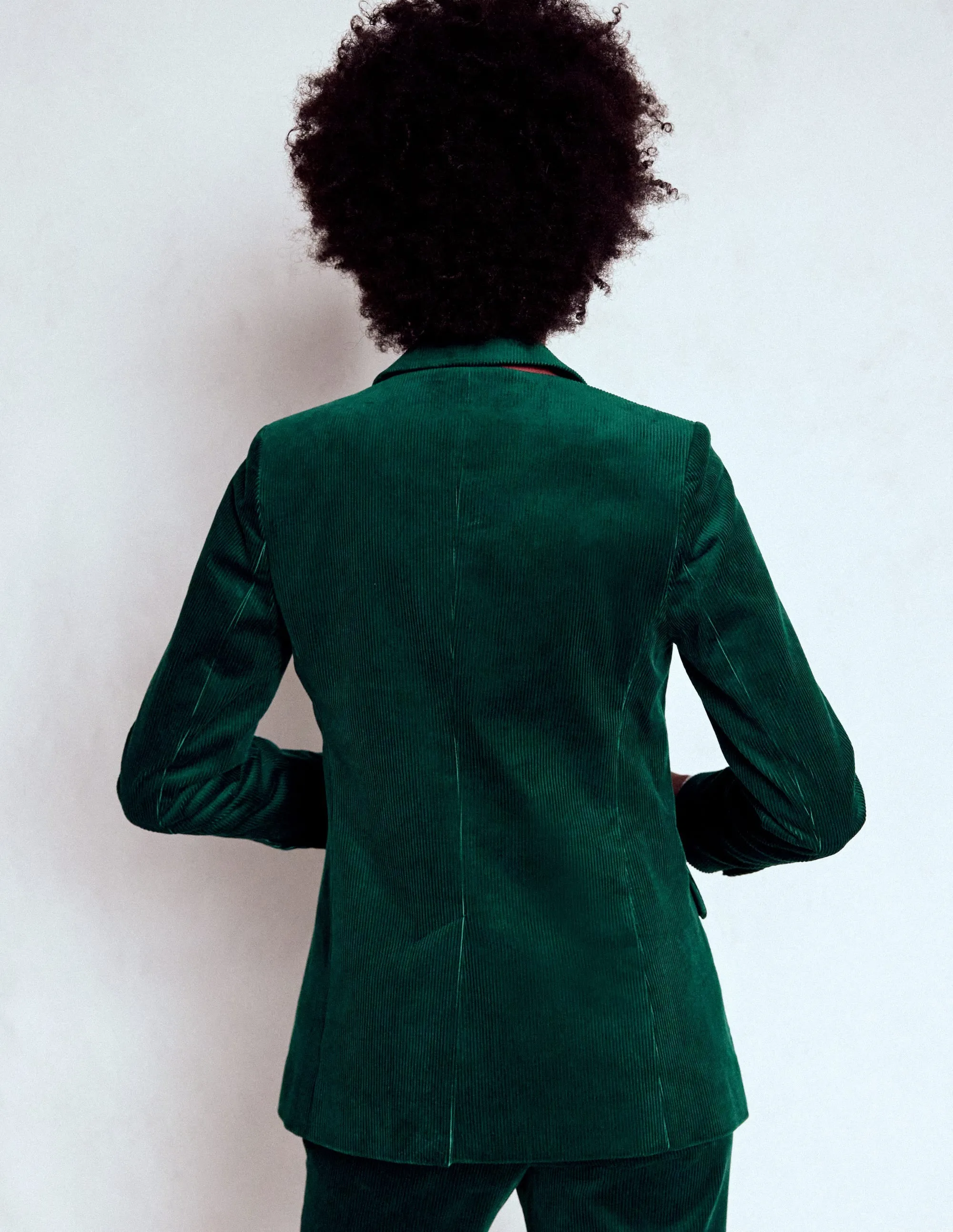 Stamford Cord Blazer-Fern Flexible Waistband