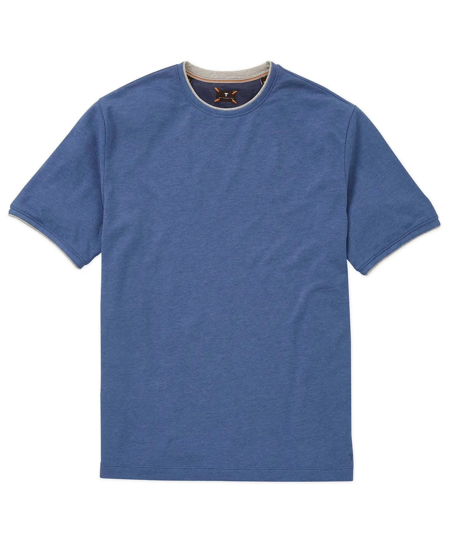 Left Coast Tee Kipa Short Sleeve Pique Crewneck Anti-static