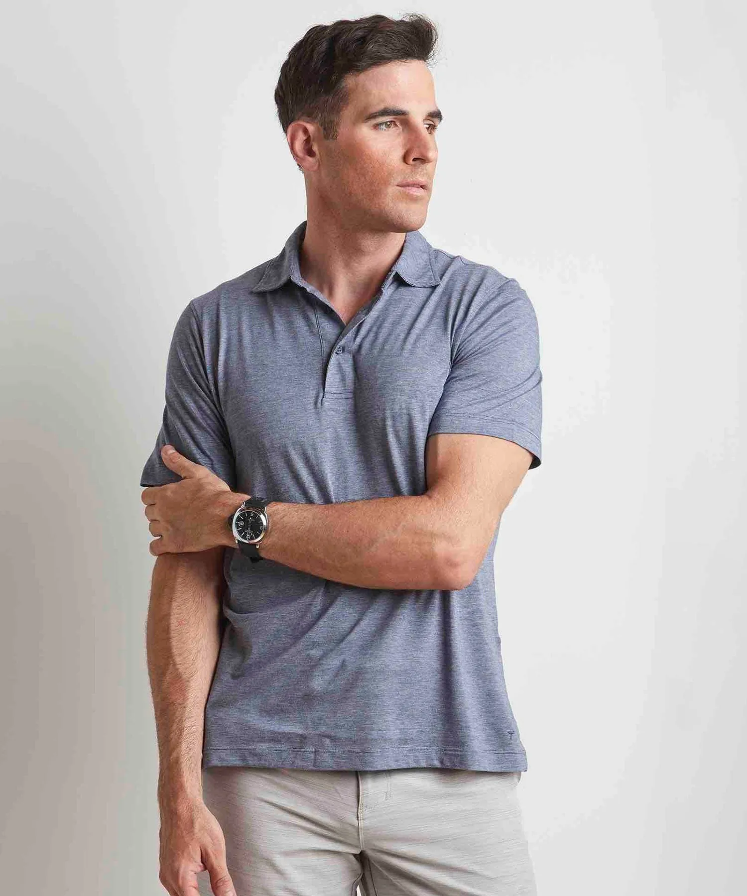 Left Coast Tee Superfine Polo Non Restrictive Fit Moisture Wicking Layer