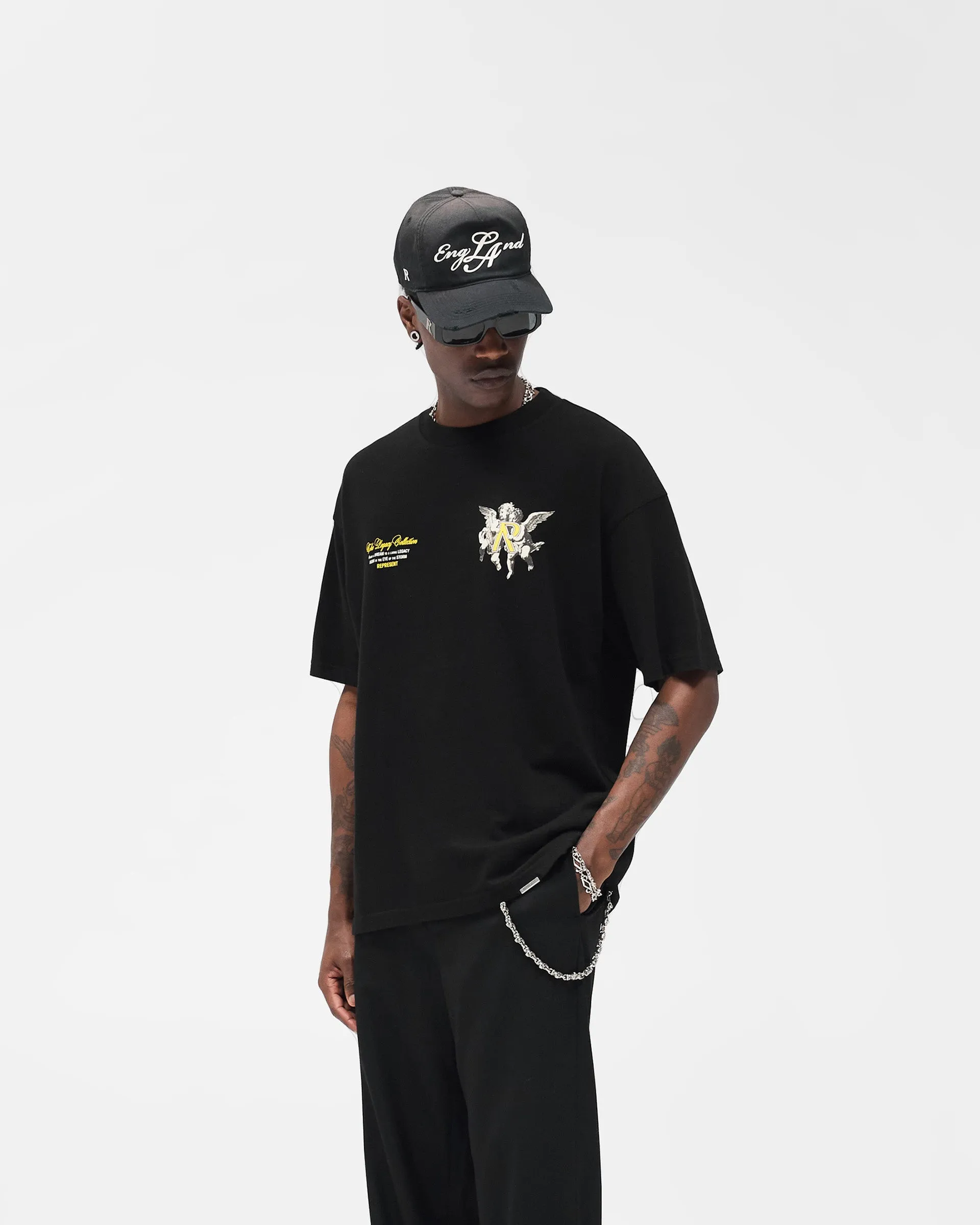 Holiday Casual Legacy Cherubs T-Shirt - Jet Black