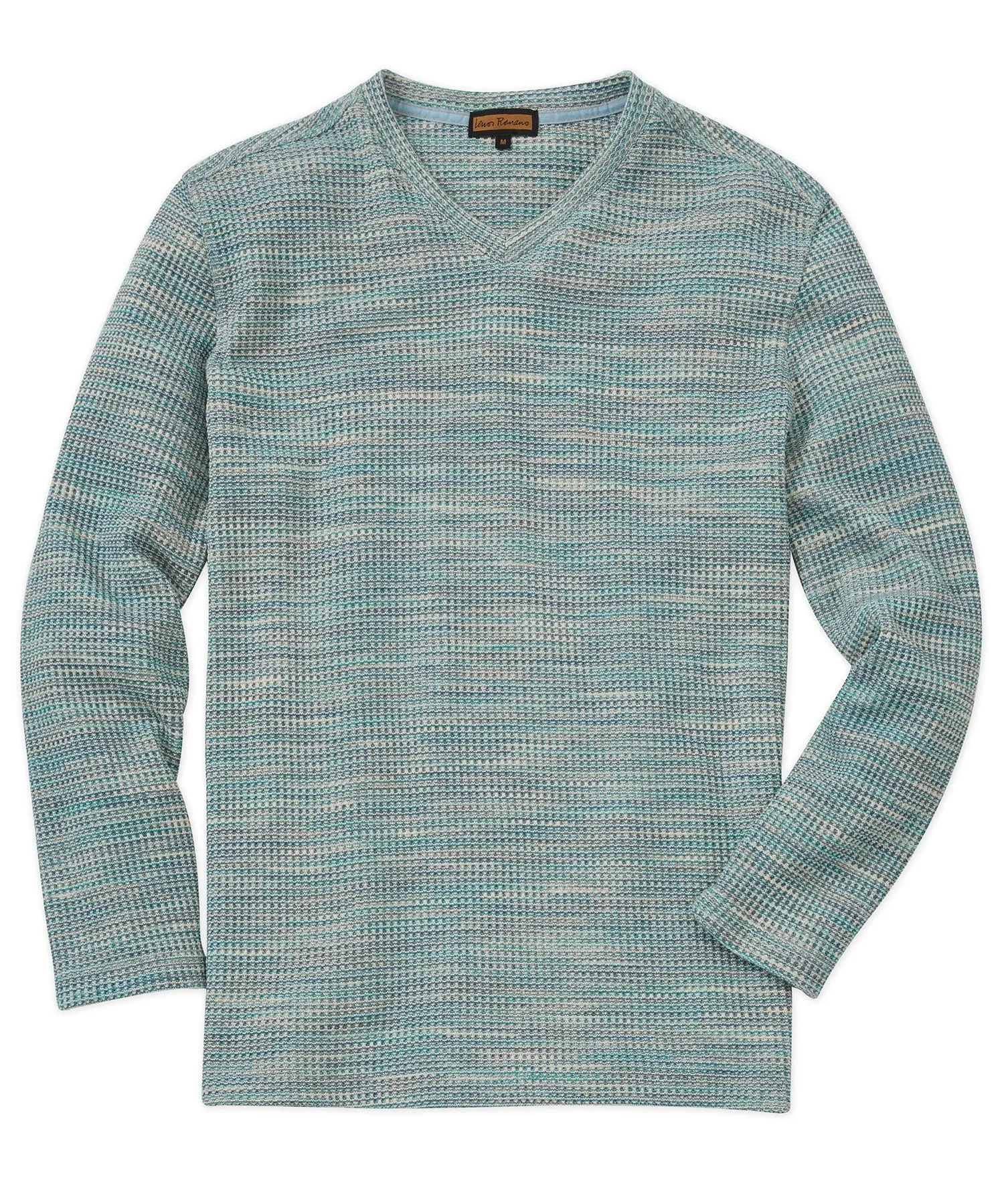 Lenor Romano Space-Dyed V-Neck Pullover Minimalist Design