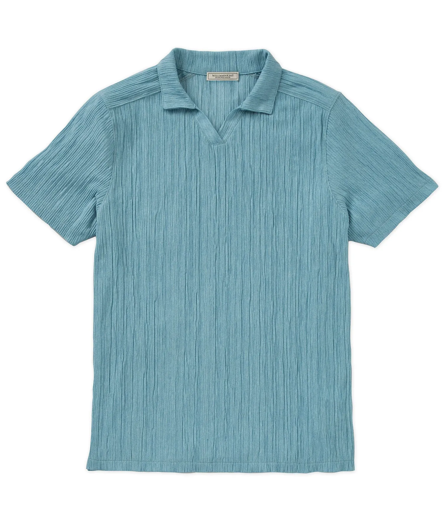 Quality Wear Lenor Romano Vertical Stripe Open Placket Short-Sleeve Shirt