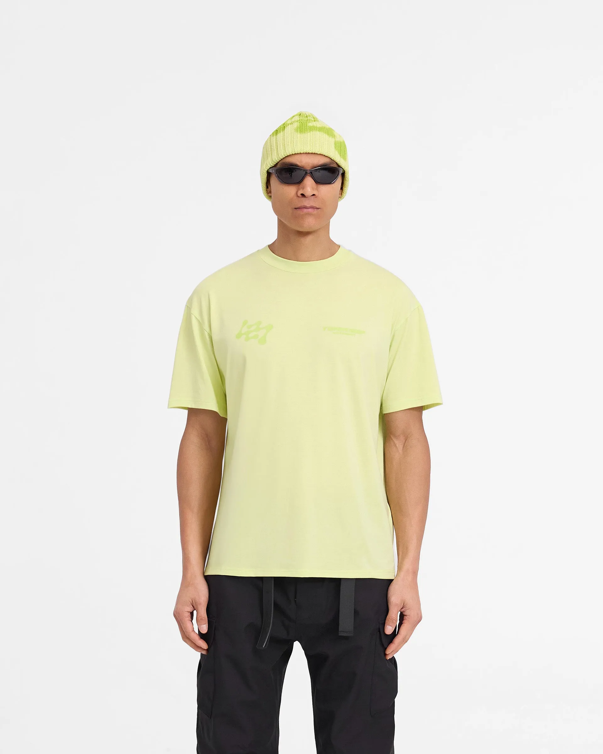 247 Future Terrains Oversized T-Shirt - Shadow Lime Non Irritating Collar Anti Static Treatment