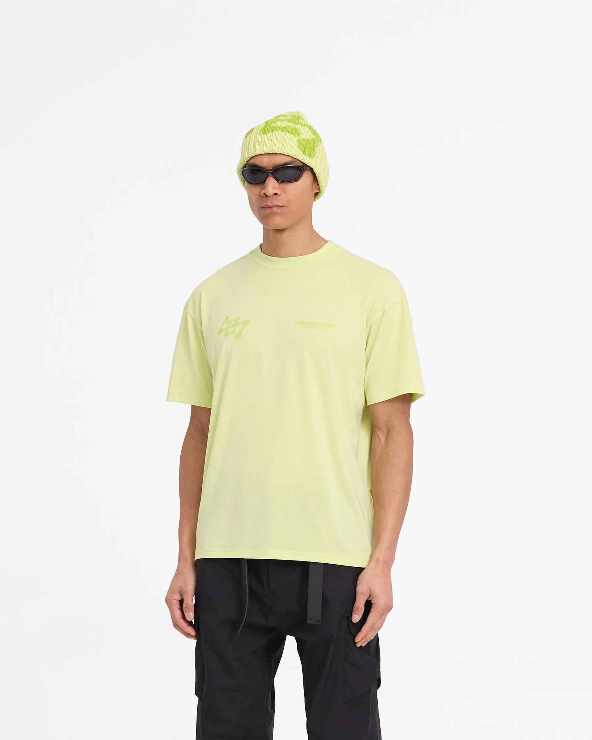Comfort Fit Design 247 Future Terrains Oversized T-Shirt - Shadow Lime
