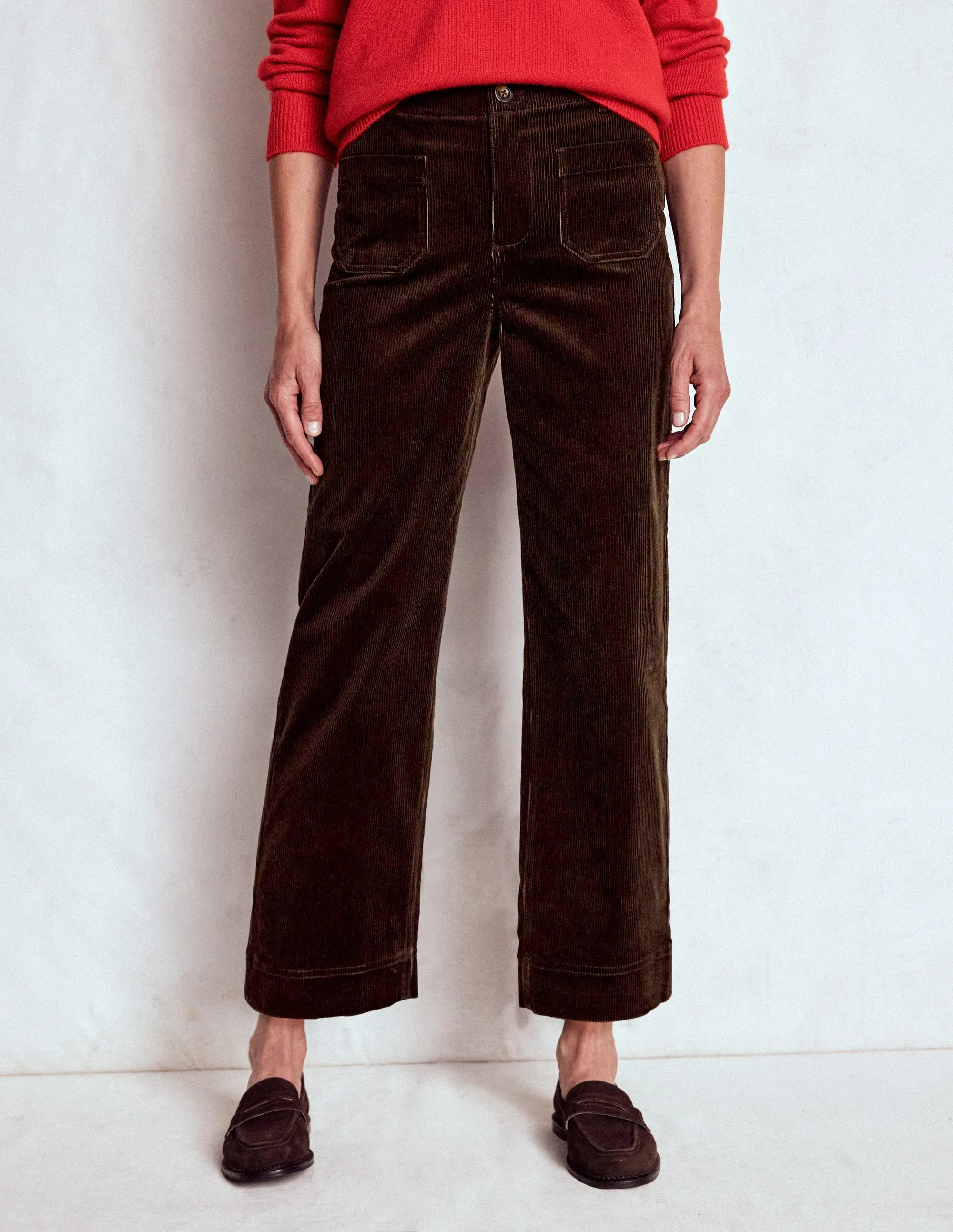 Light Fit Primrose Cord Trousers-Espresso
