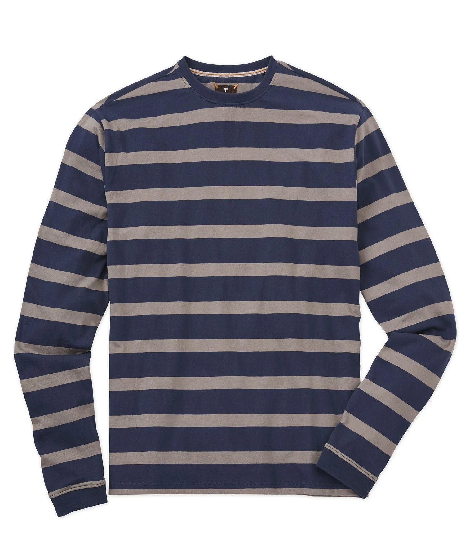 Awning Stripe Long Sleeve Crew Tee tailored look