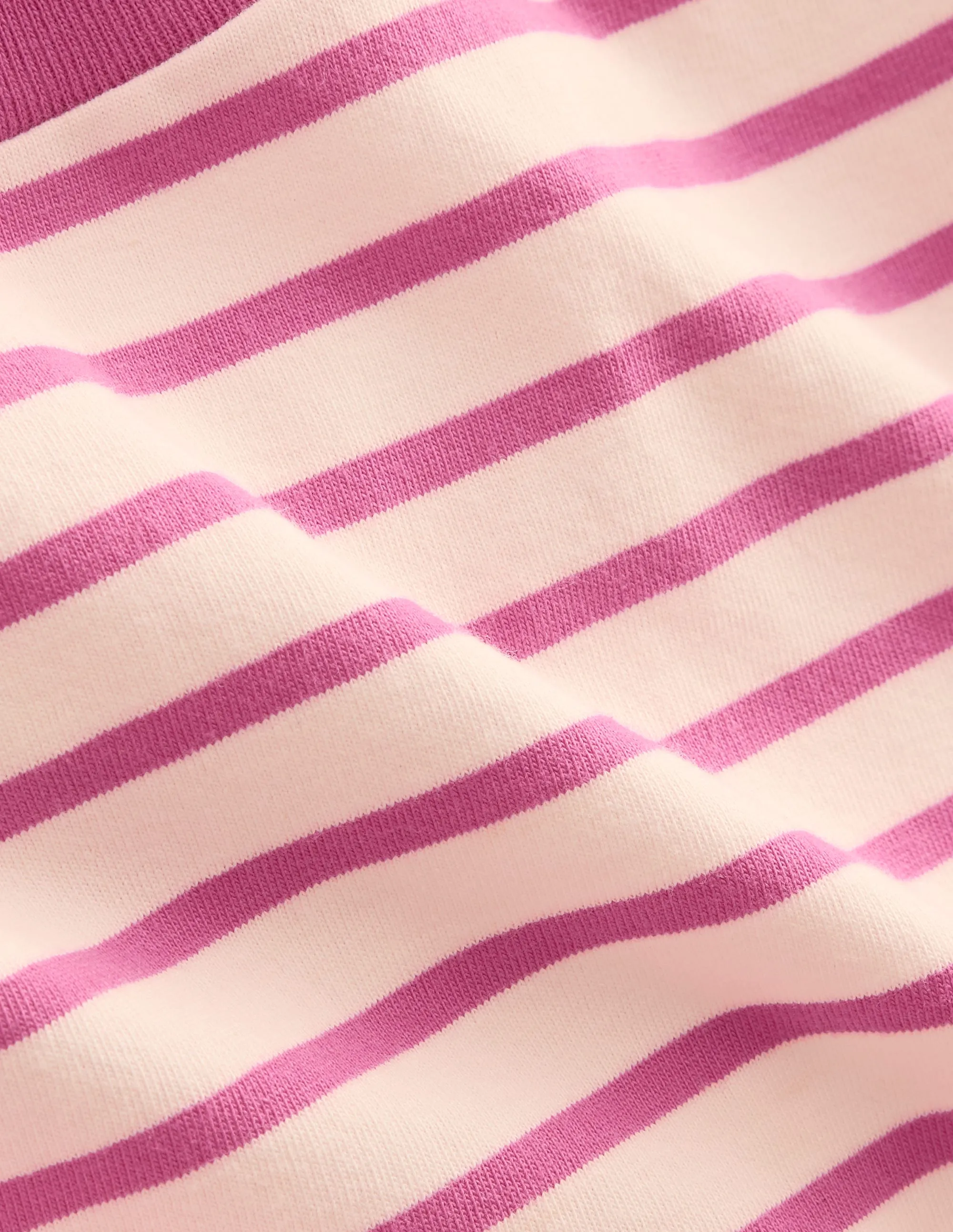 Long Sleeve Relaxed Breton-Pink/Oatmeal Marl Easy to Wear Comfortable Collar