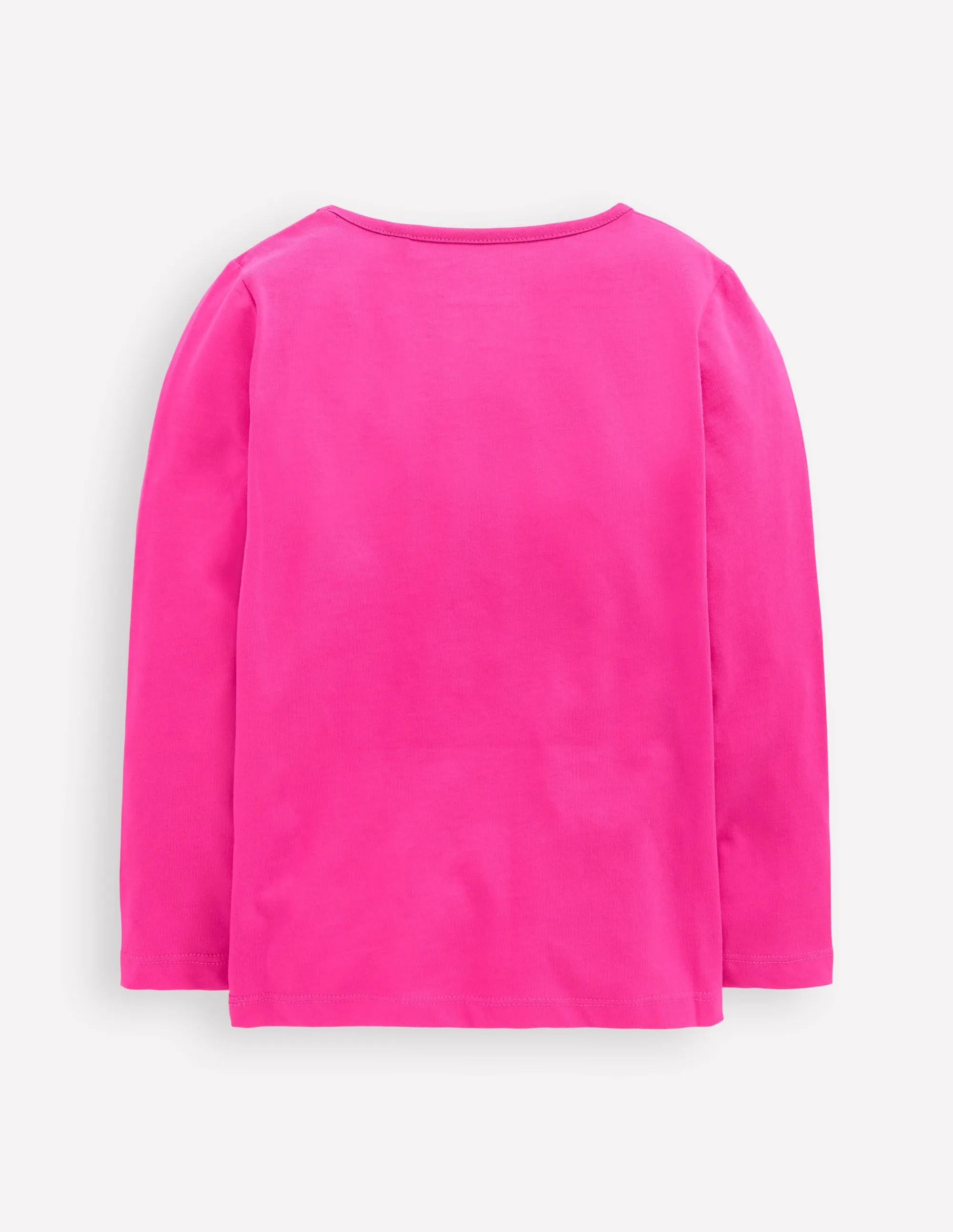 Interlock Stitching Long Sleeve Riso T-Shirt-Raspberry Pink Unicorns