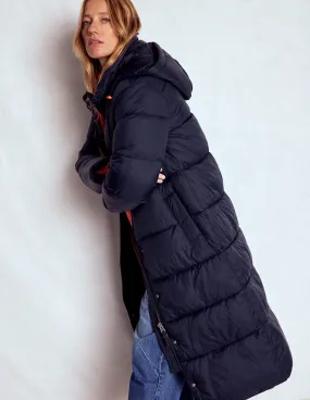 Longline Padded Coat-Navy Go To Layer Comfortable Urban Piece