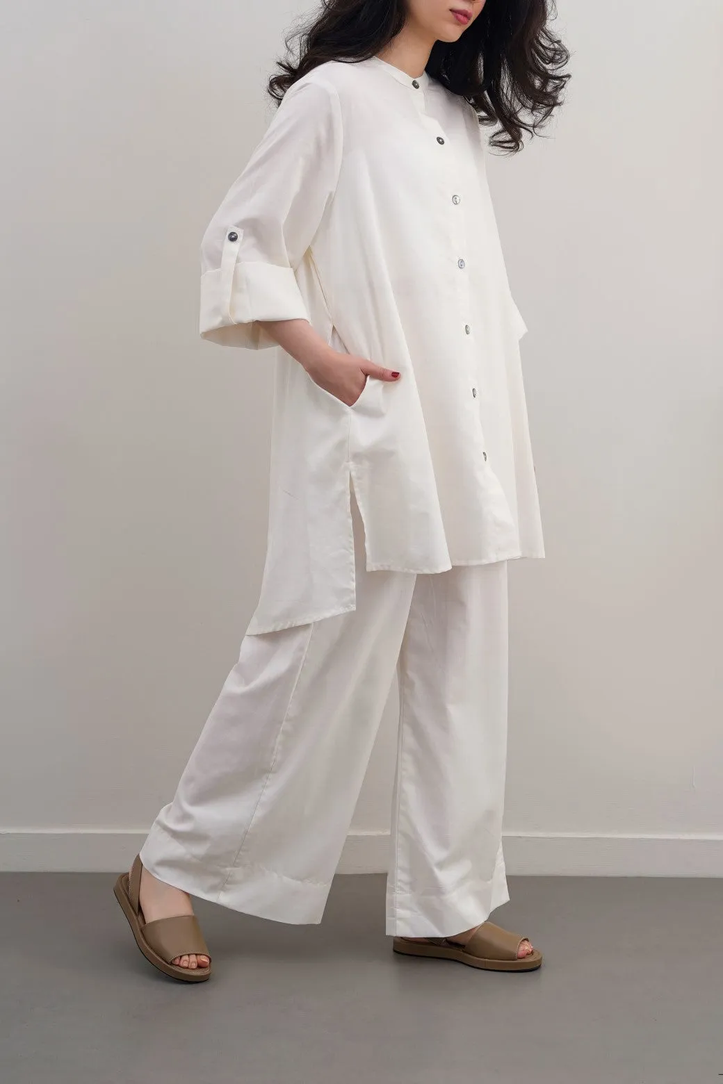 COTTON FLARE TUNIC Wrinkle Free Care elegant design