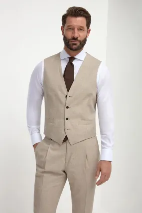 Beige waistcoat - Made in Italy AntiBacterialTreatment