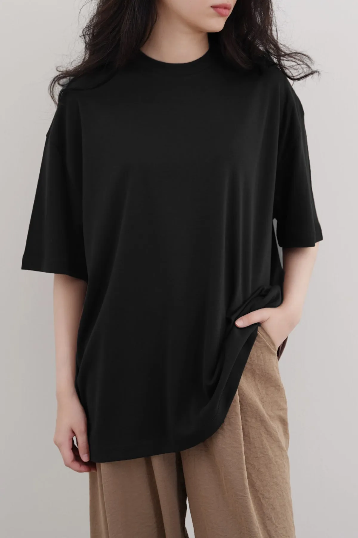 LYOCELL COTTON TEE Temperature Control Layer Comfy Waistband