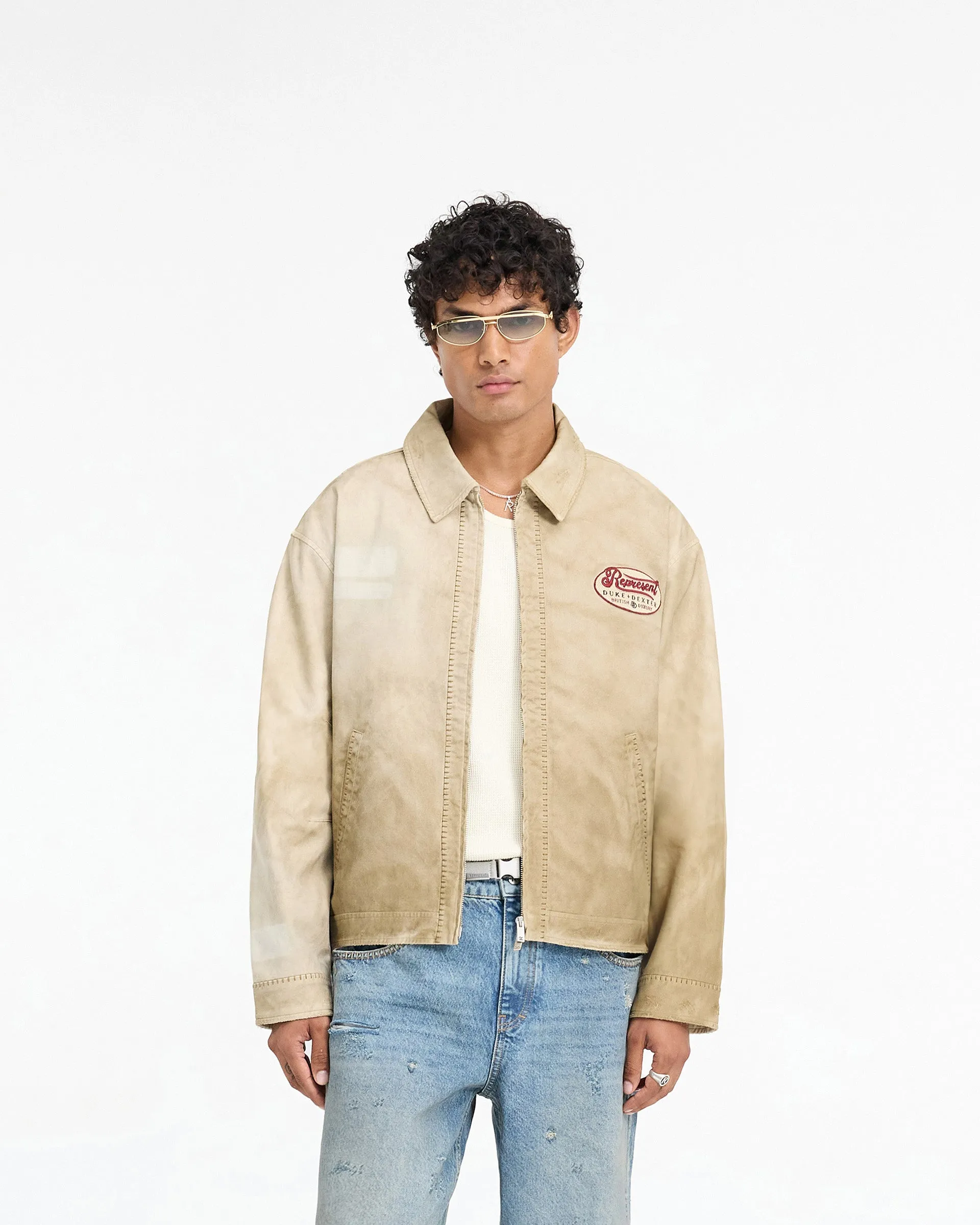 Represent X Duke   Dexter Multi Patch Carpenter Jacket - Sand Layer Essential Piece