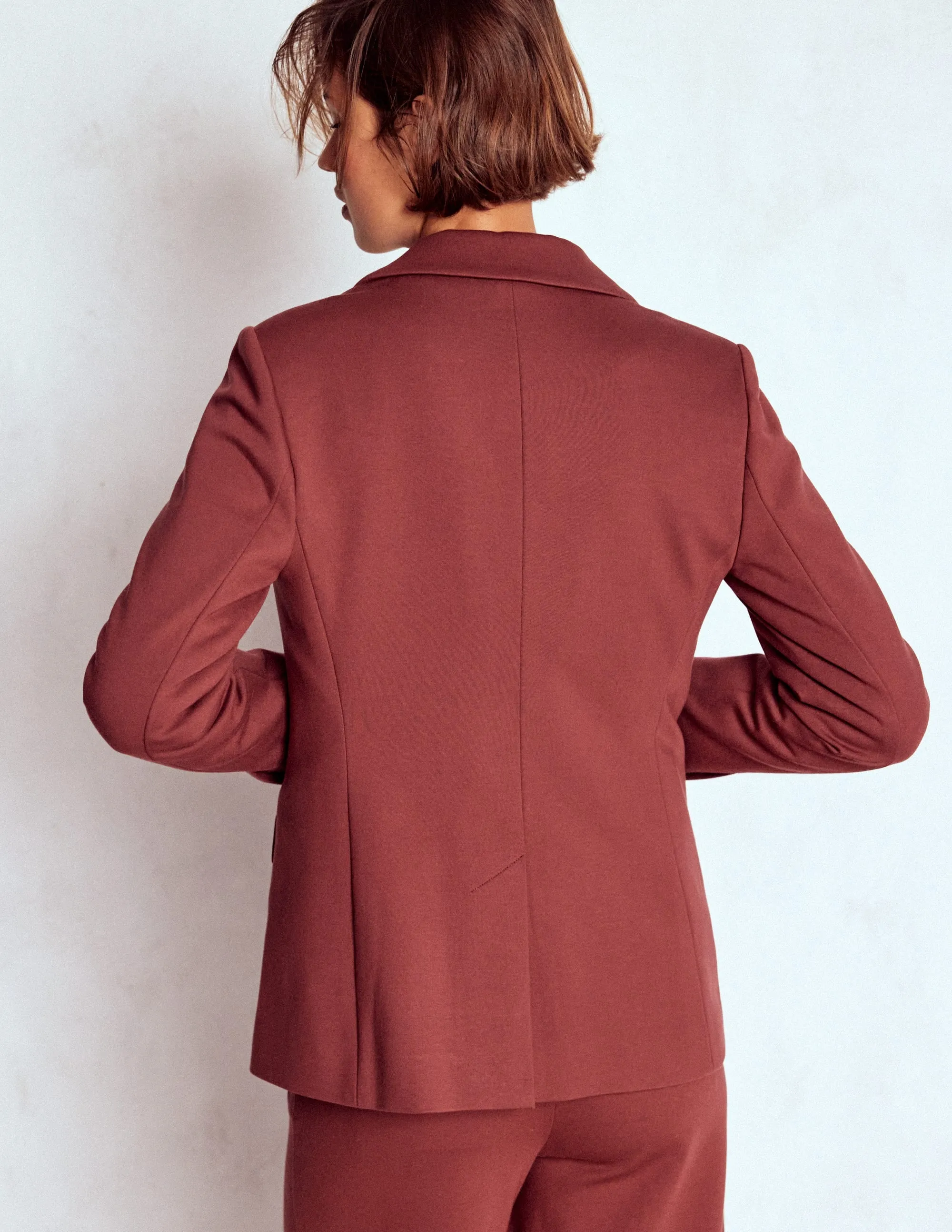 Marylebone Ponte Blazer-Chestnut Cold Season OdorResistant Treatment