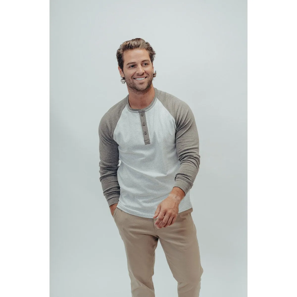 Men's Puremeso Retro Henley Fashionable Comfort Polished Look