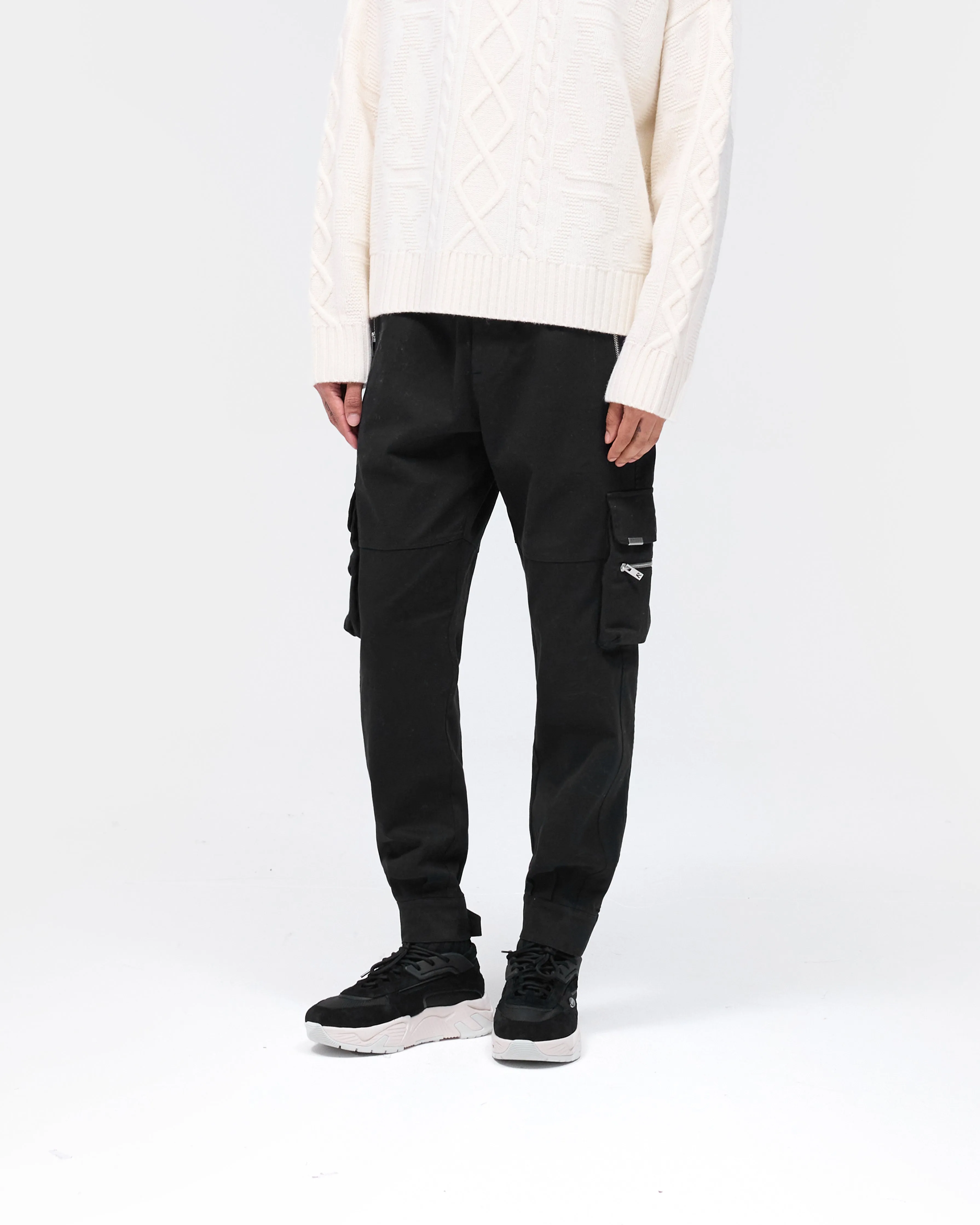 Anti Pilling Surface Casual Active Military Pant - Black