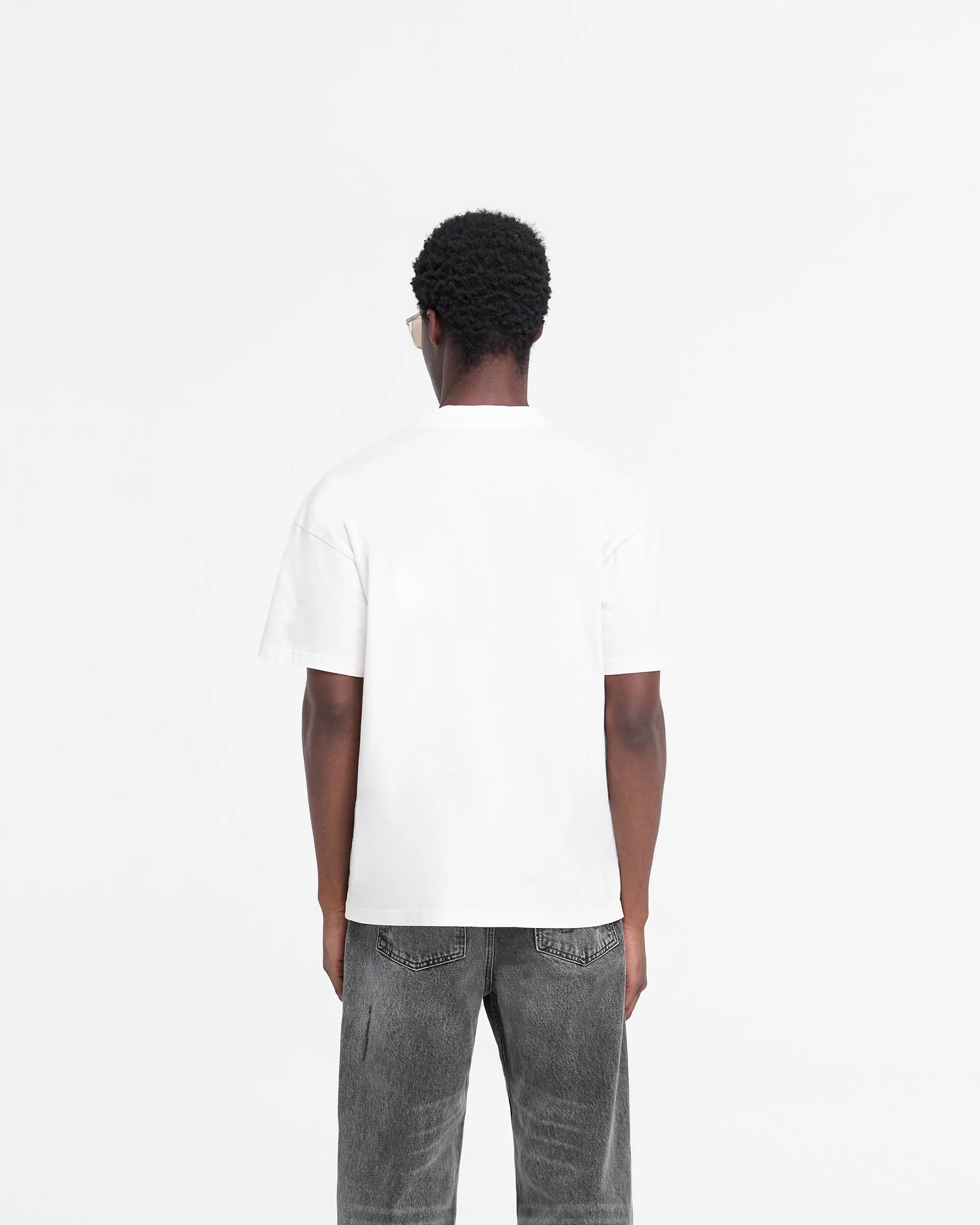 Rep Applique T-Shirt - Flat White Relaxed Look