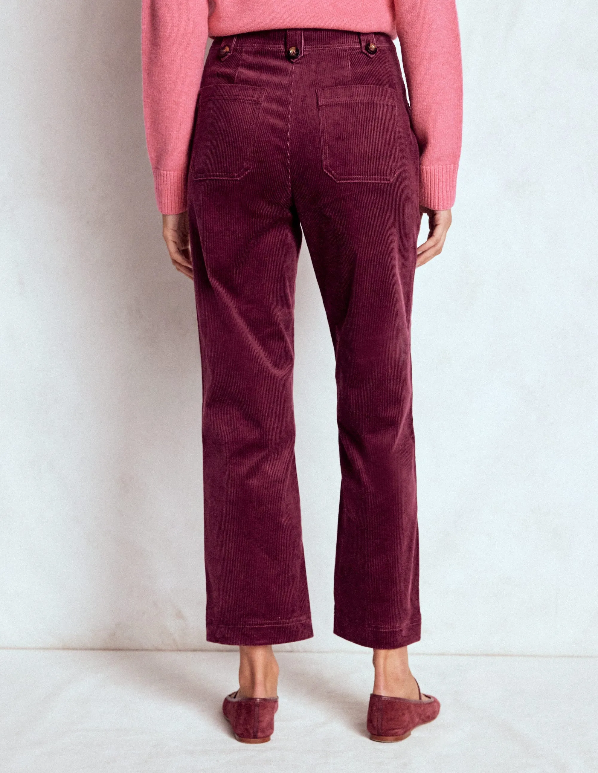 Pimlico Cord Trousers-Deep Wisteria SoftCottonBlend Soft Support