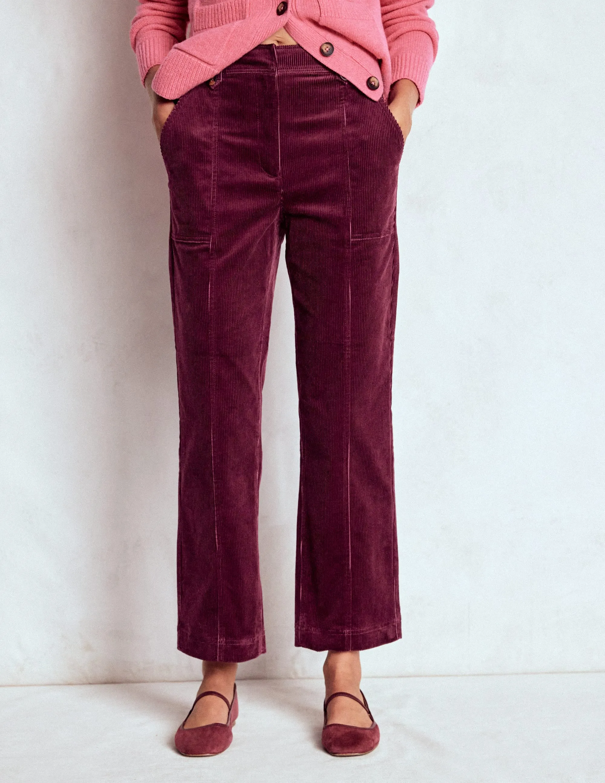 QuickReleaseBuckle Pimlico Cord Trousers-Deep Wisteria