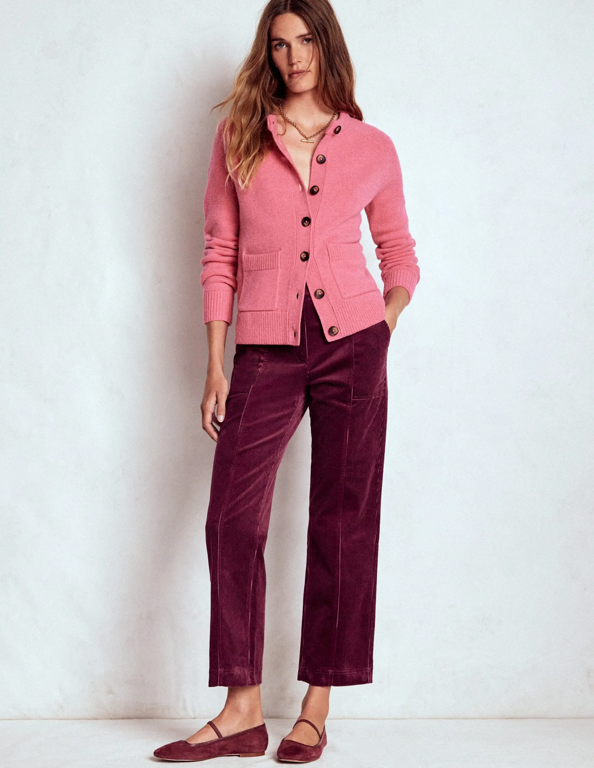 Pimlico Cord Trousers-Deep Wisteria Stylish Comfort