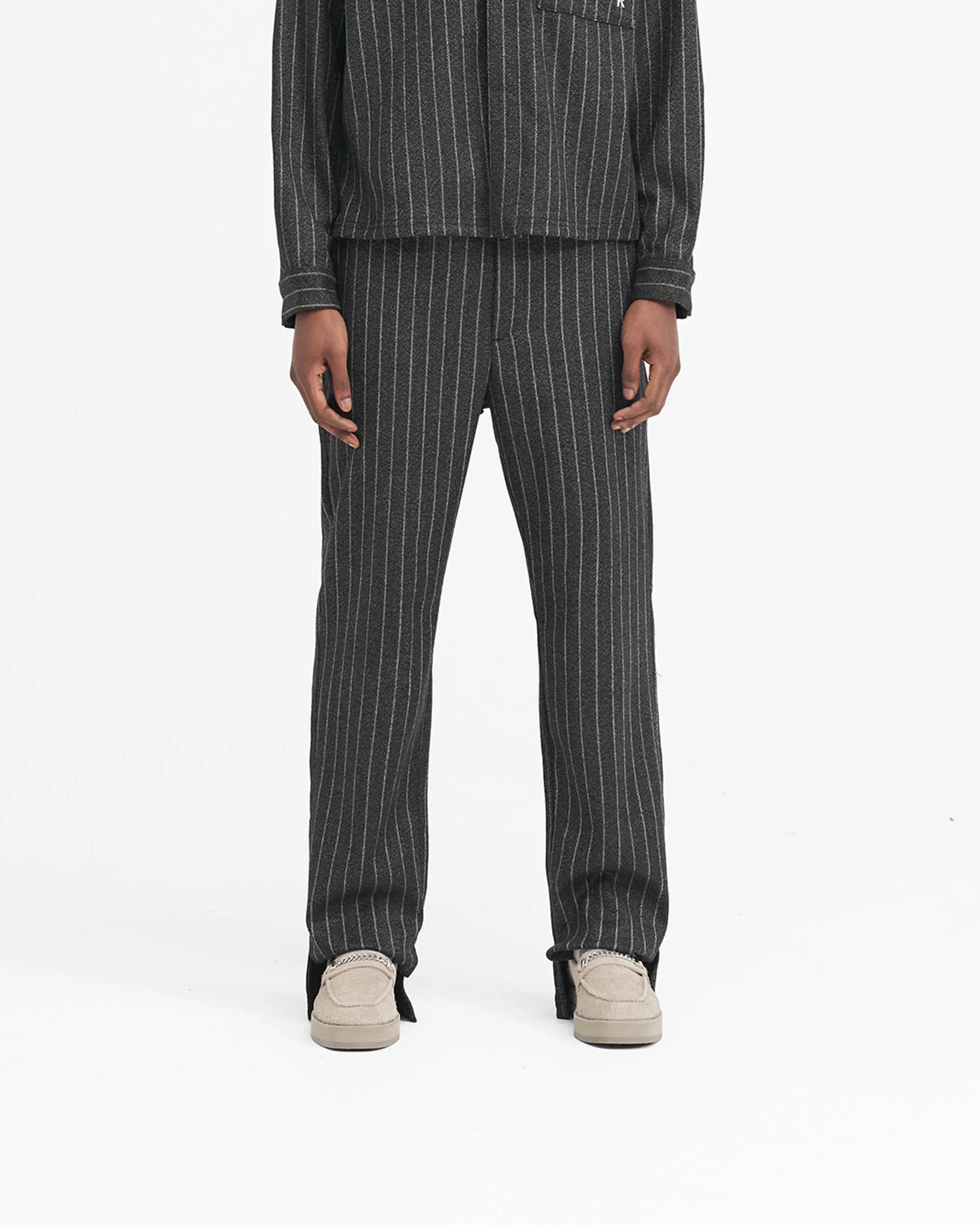 Stepped Hem Pant - Black Pinstripe AllDayCompression