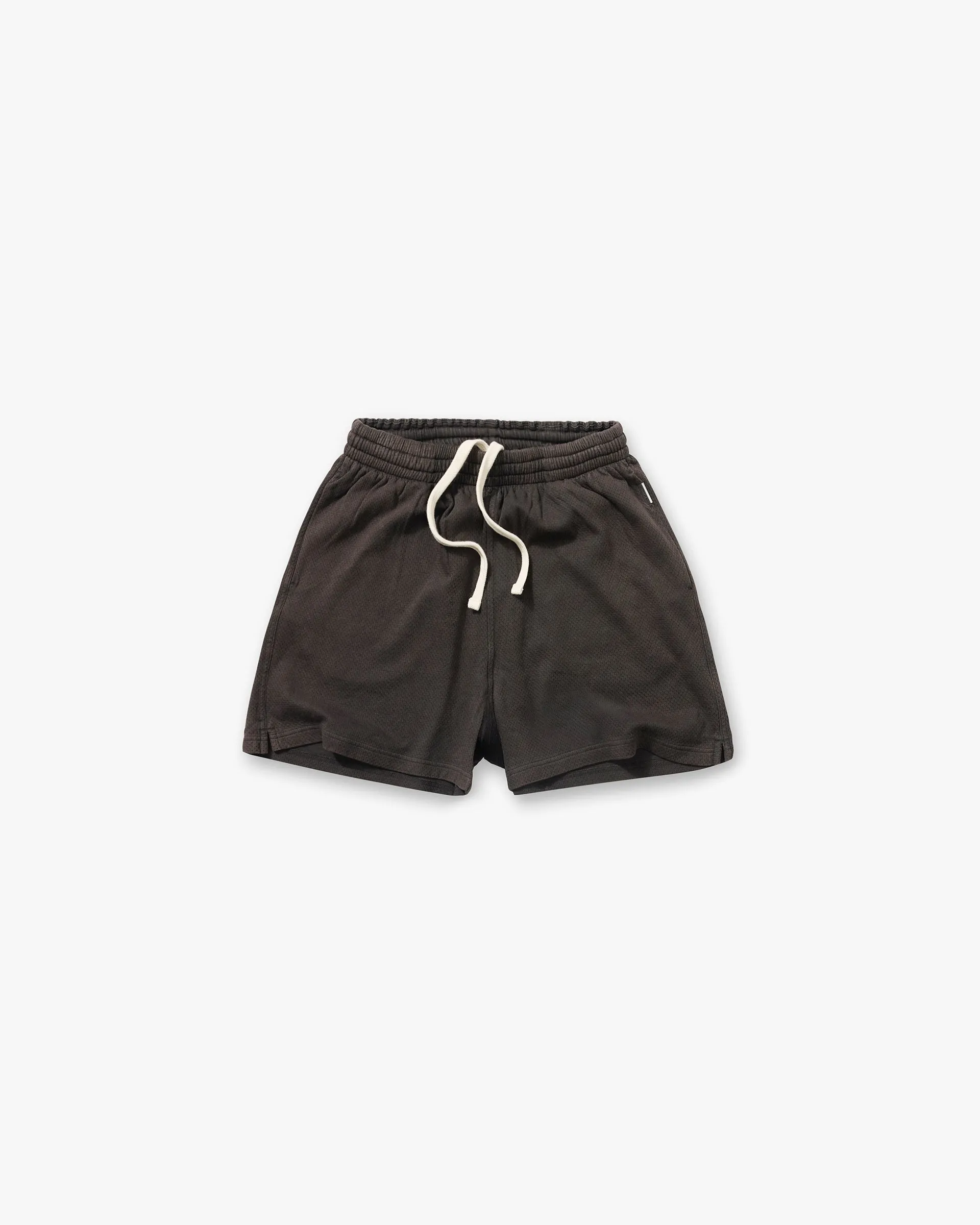 Initial Mesh Shorts - Coffee Comfort Tech NonIrritatingTags