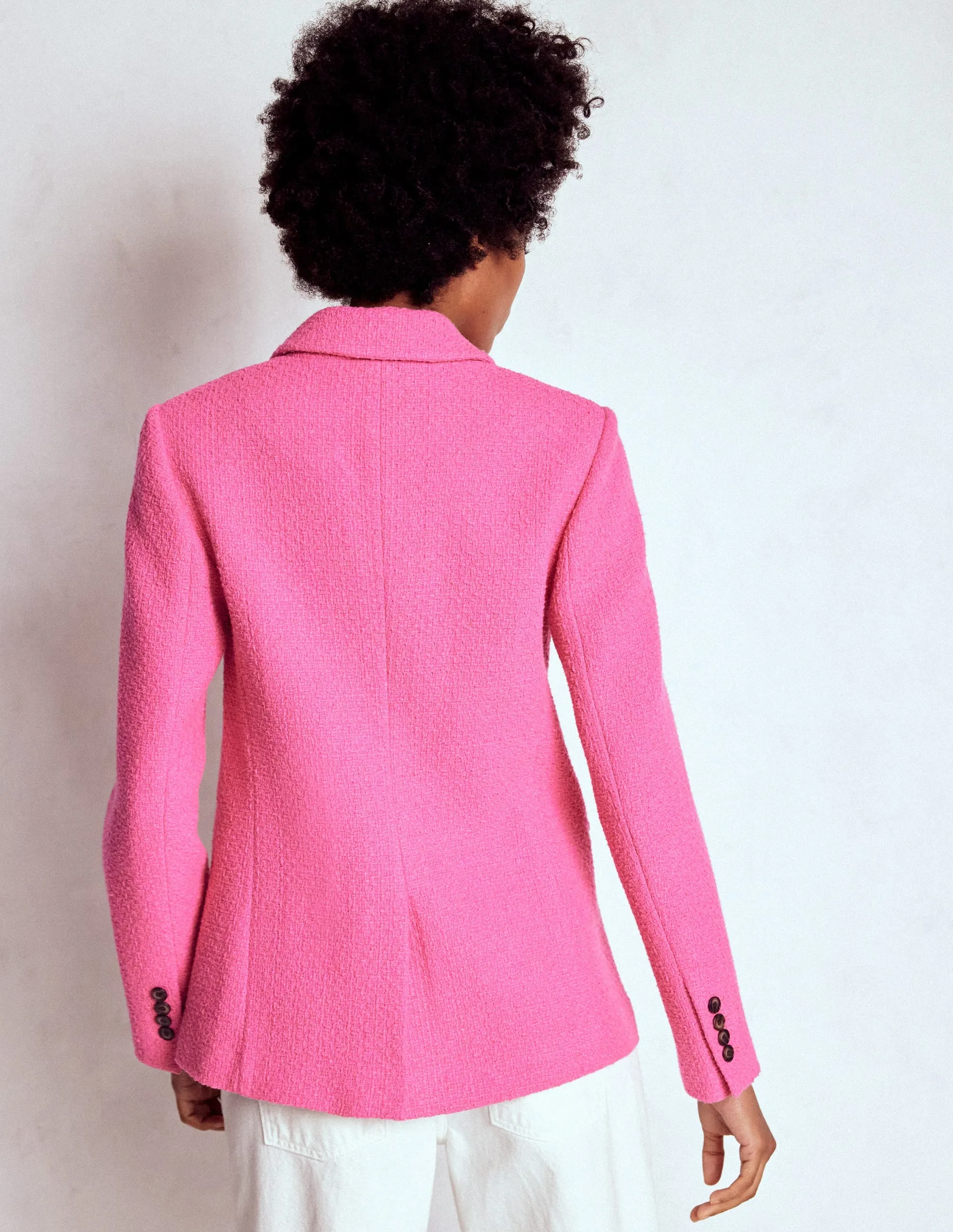 Stamford Texture Blazer-Pink Peony Convertible 2 In 1 Function