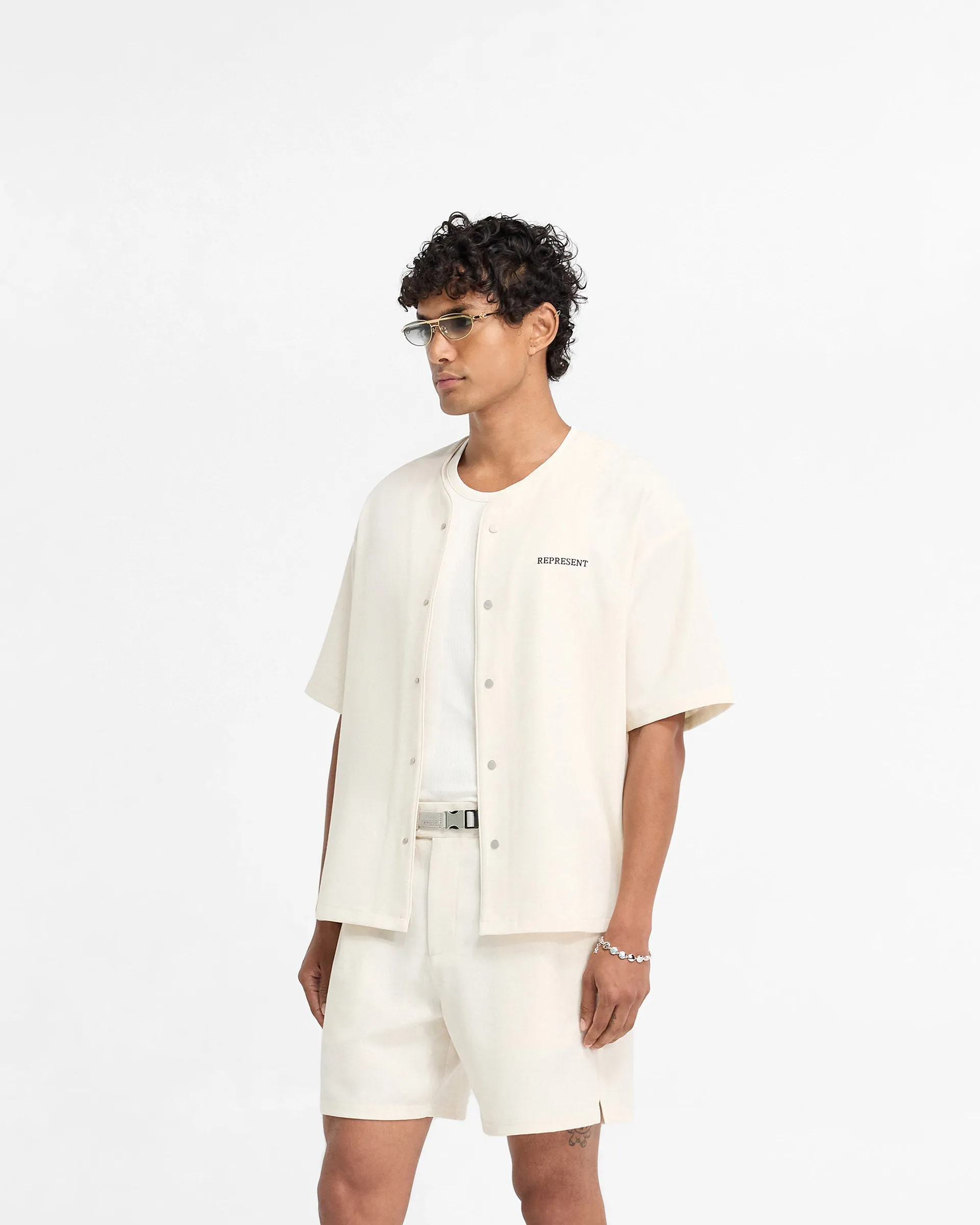 Baseball Shirt - Antique White Festive Look