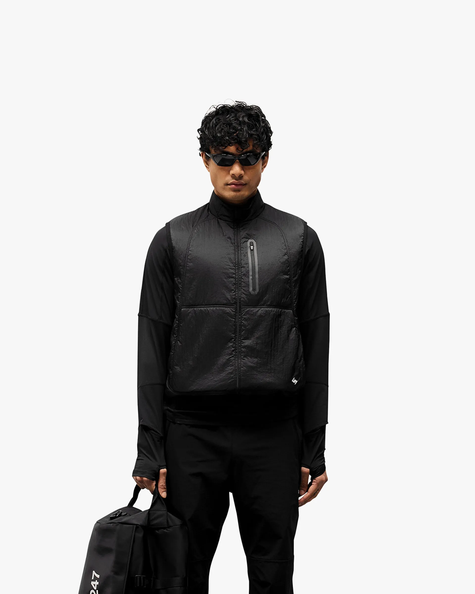 Knee Length Easy Care Machine Washable 247 Run Gilet - Black