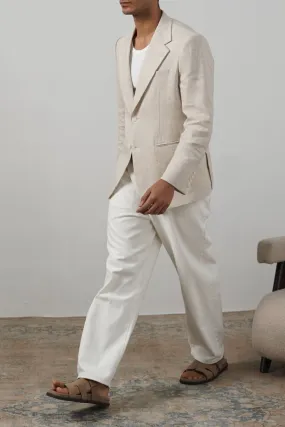 ReflectiveDetails Light Reflective Logos PURE LINEN BLAZER