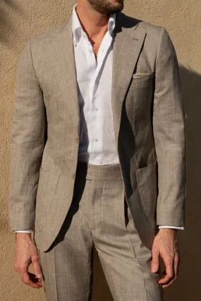 Beige striped suit - Made in Italy Night Charm Island Vibe