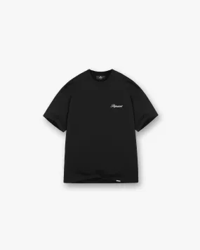 Script Logo T-Shirt - Black ZeroWaste Production Versatile Fashion