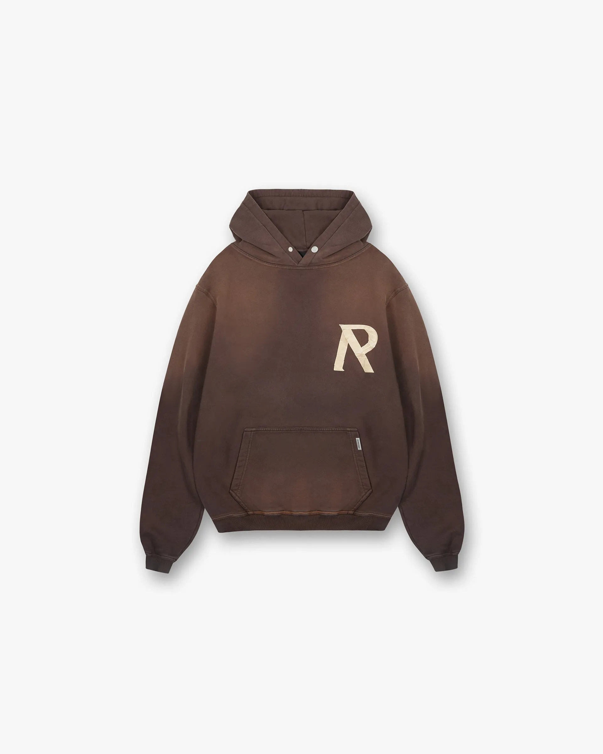 Trendy Look Masking Tape Initial Hoodie - Cedar