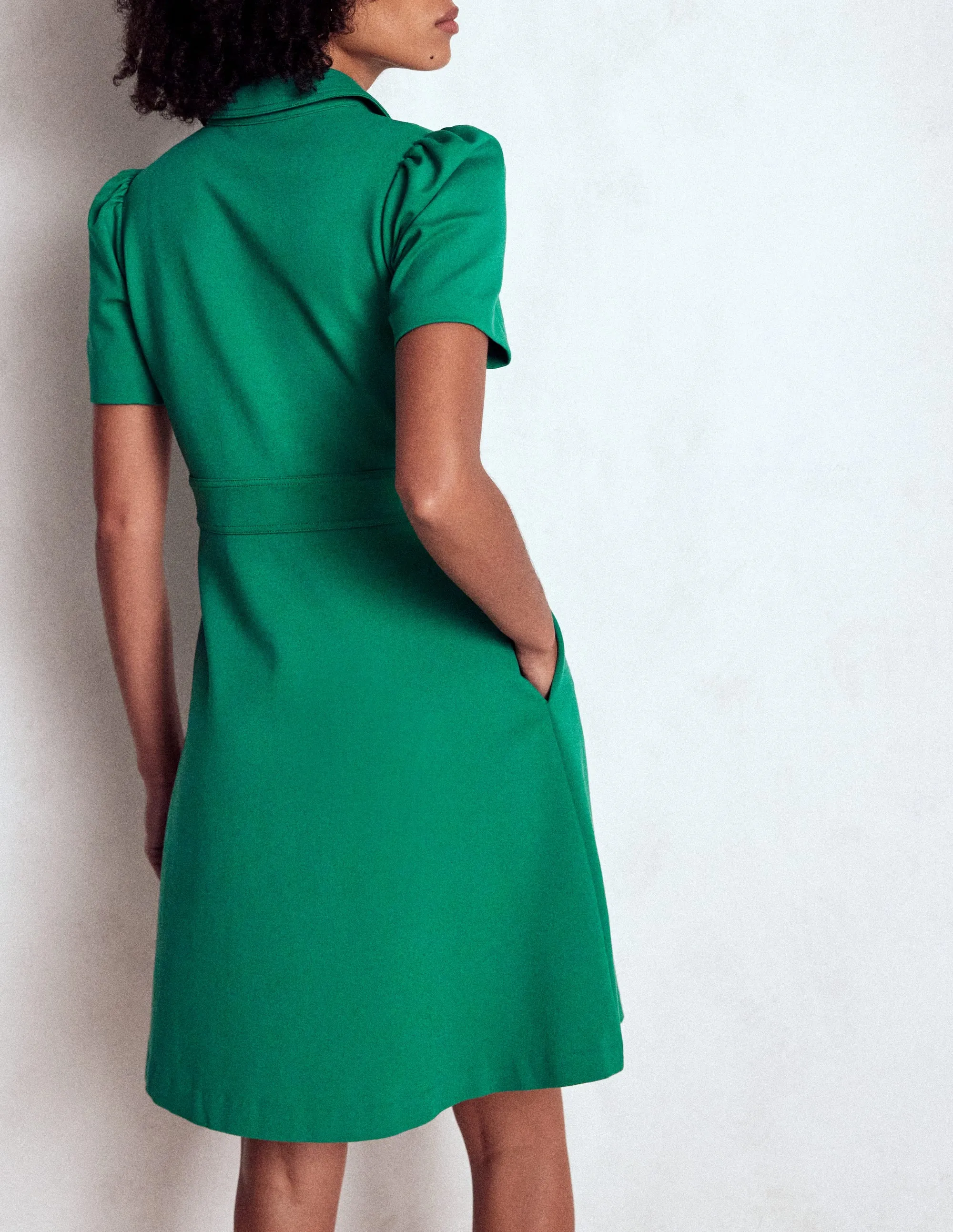 Casual day-to-night piece Nicolette Ponte Shirt Dress-Bear Grass