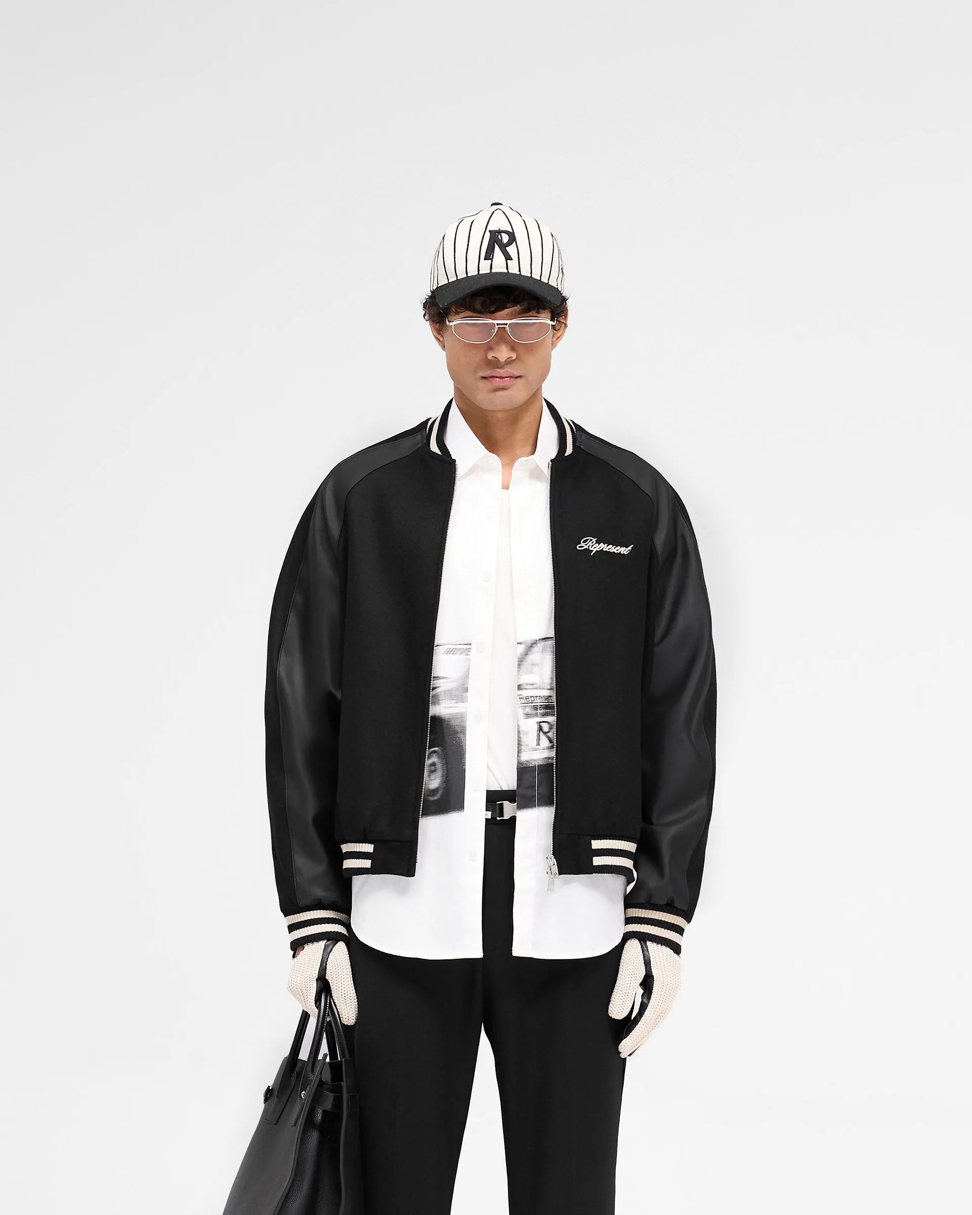 Raglan Varsity Jacket - Black Statement Outerwear