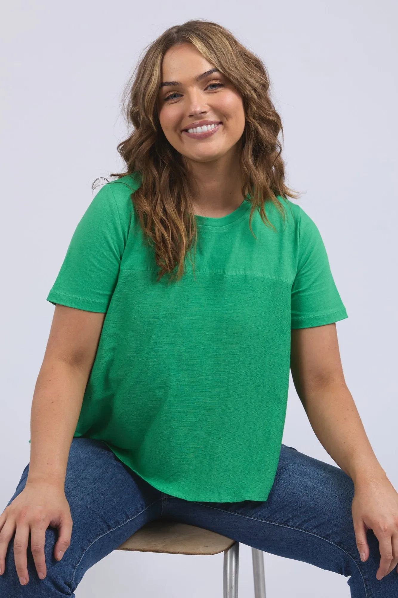 Elm Melrose Top Spring Green NonIrritatingStitching