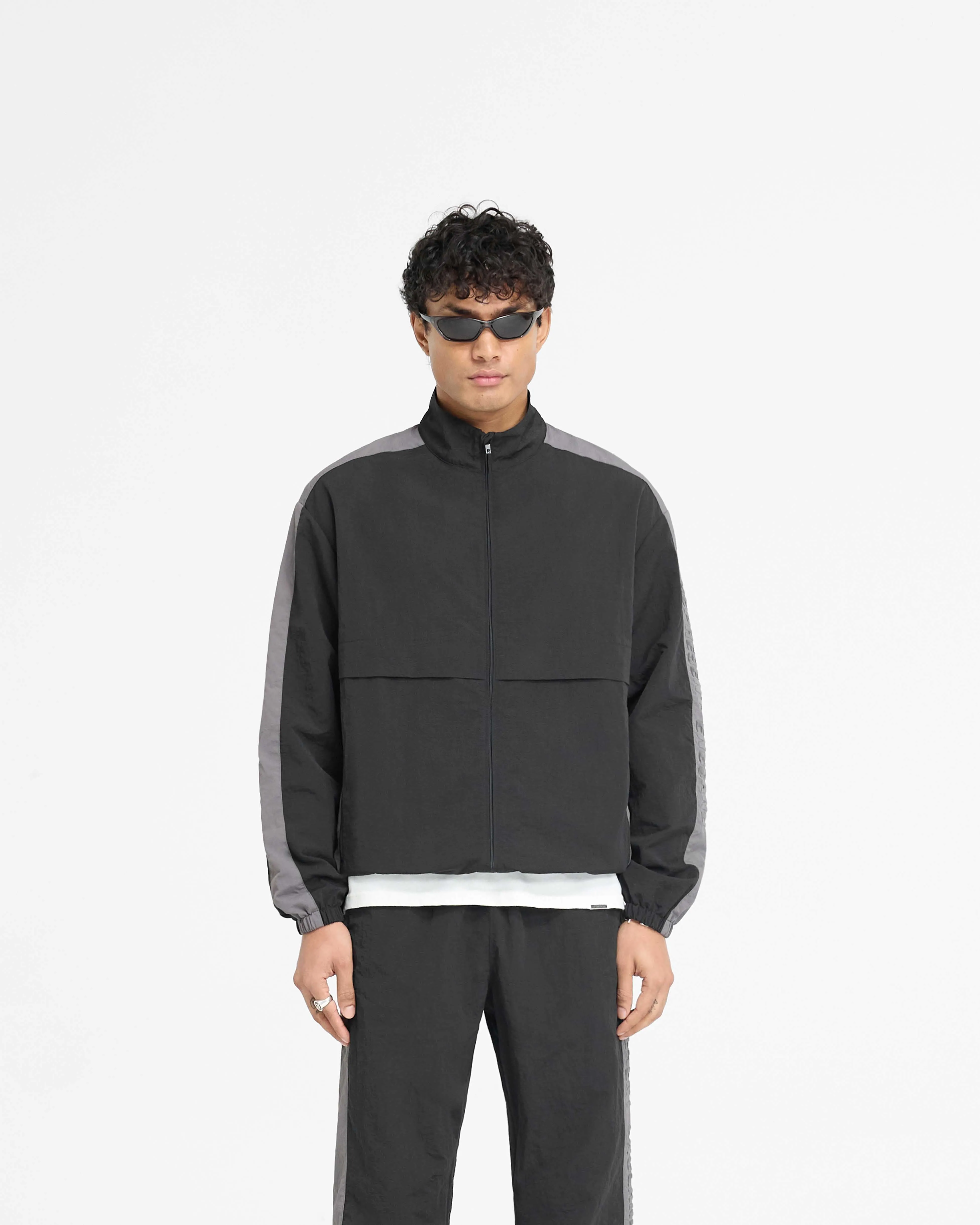 Easy Wear Evening Out Nylon Track Jacket - Black
