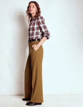 Belgravia Tailored Trousers-Tobacco Rugged Fit Versatile Waist
